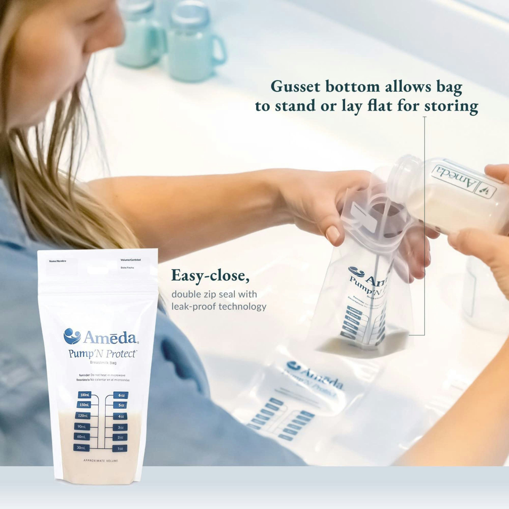 Ameda Pump 'N Protect Milk Storage Bags