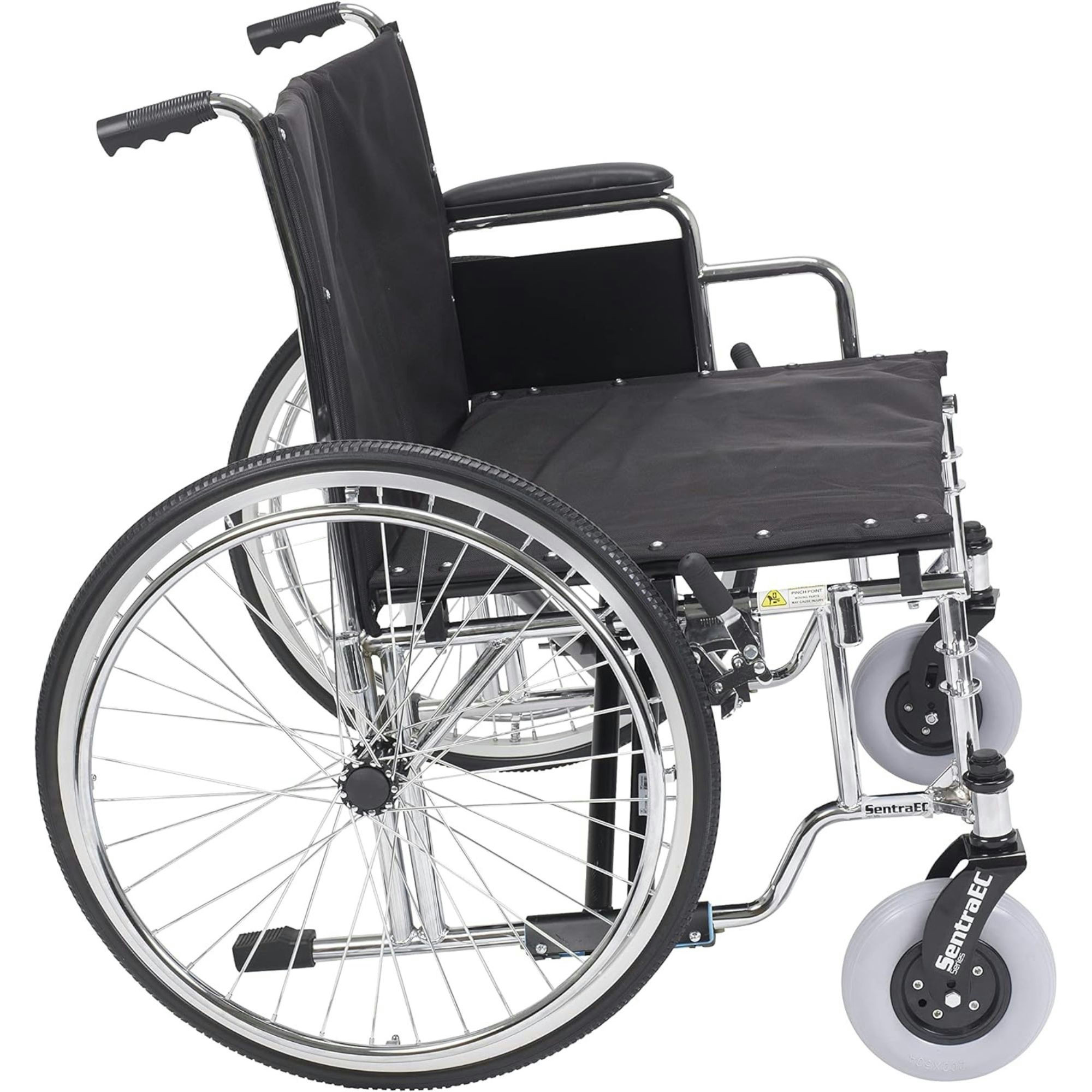 Drive Bariatric Sentra EC Heavy-Duty Wheelchair, Detachable Desk Arm, Without Footrest