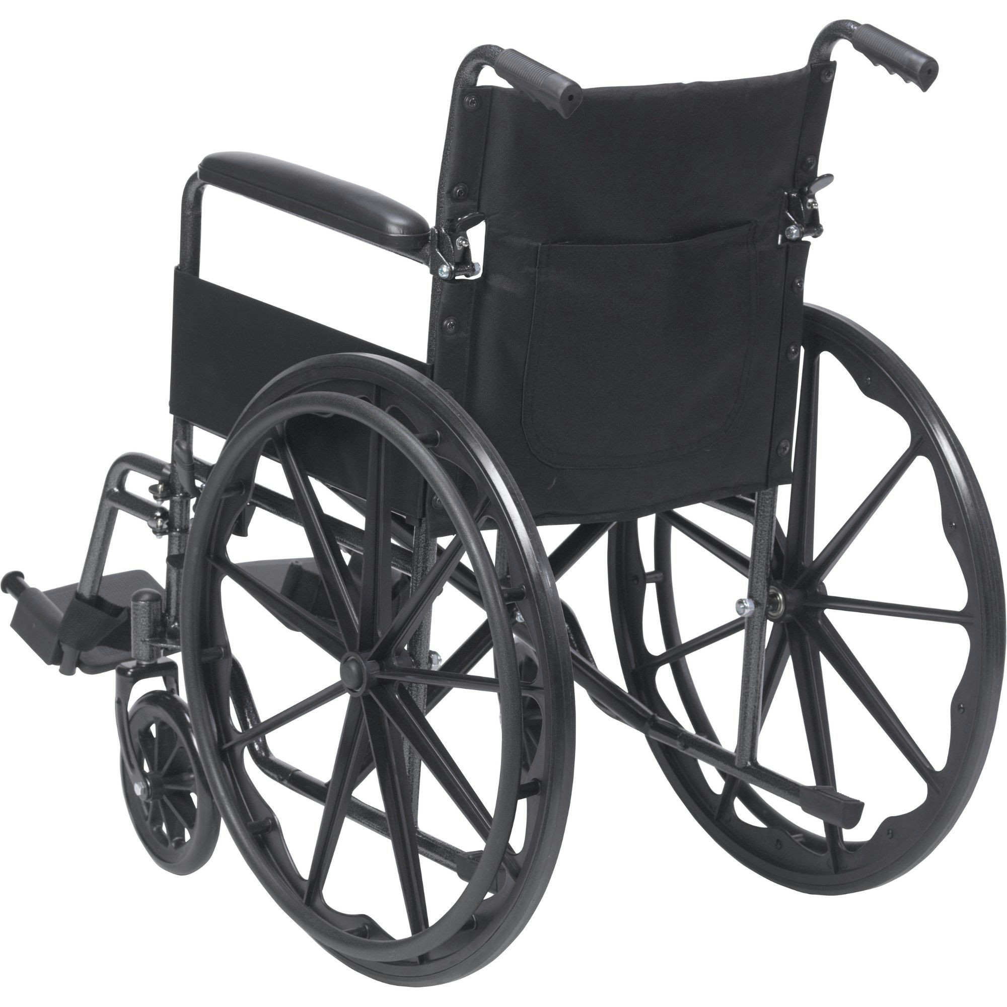 Drive Silver Sport 1 Wheelchair with Full Arms and Swing Away Removable Footrest