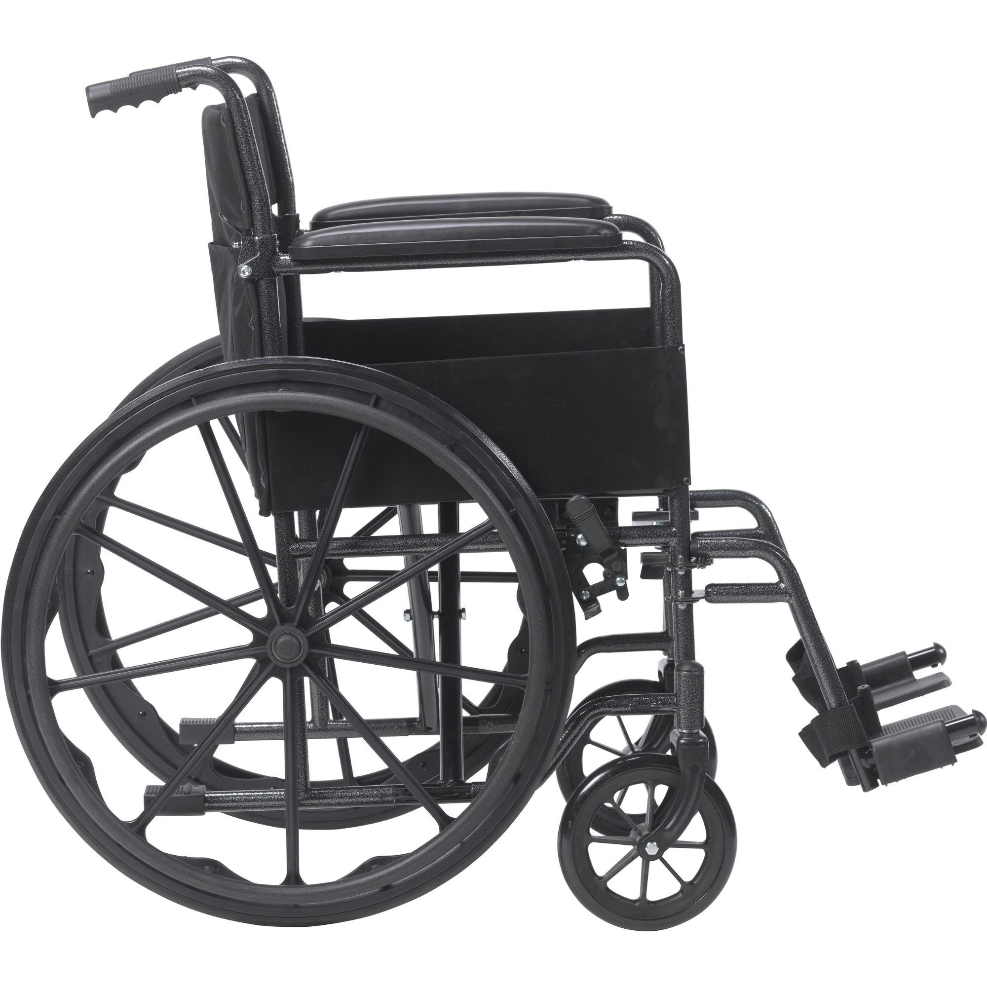 Drive Silver Sport 1 Wheelchair with Full Arms and Swing Away Removable Footrest