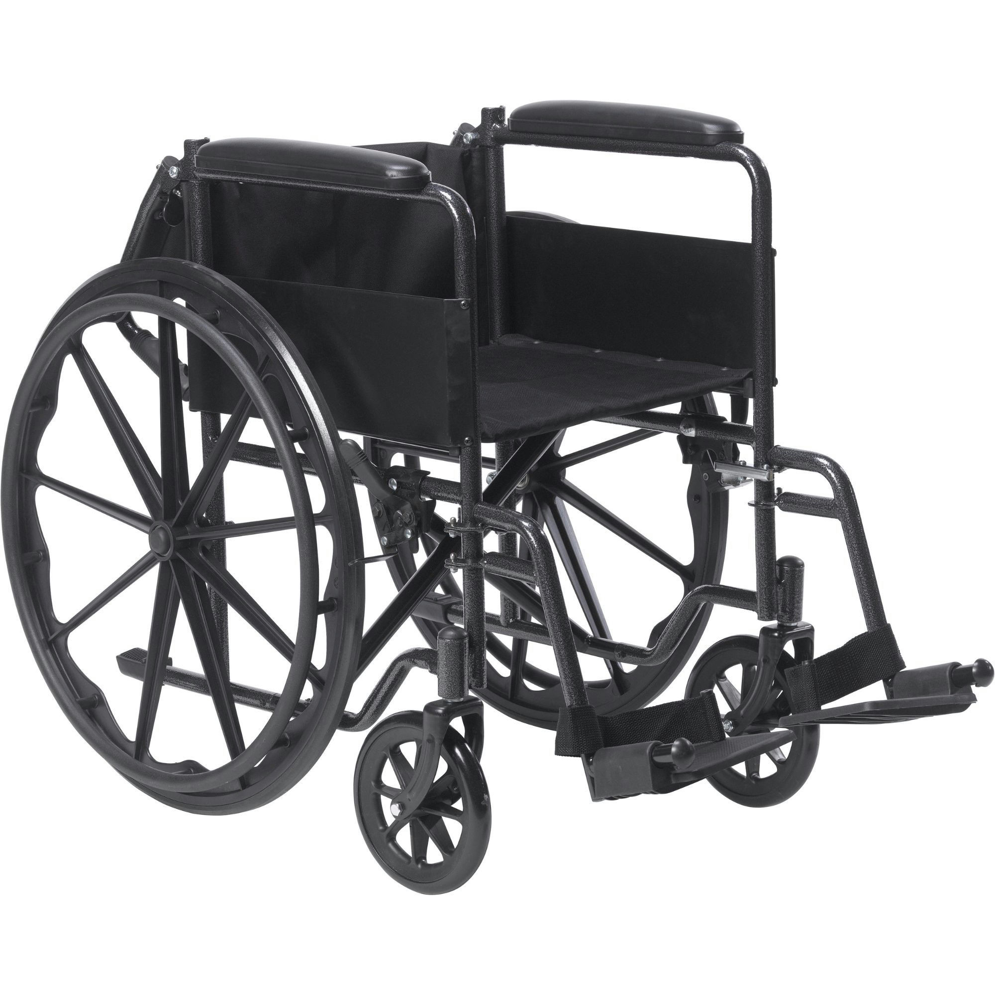 Drive Silver Sport 1 Wheelchair with Full Arms and Swing Away Removable Footrest