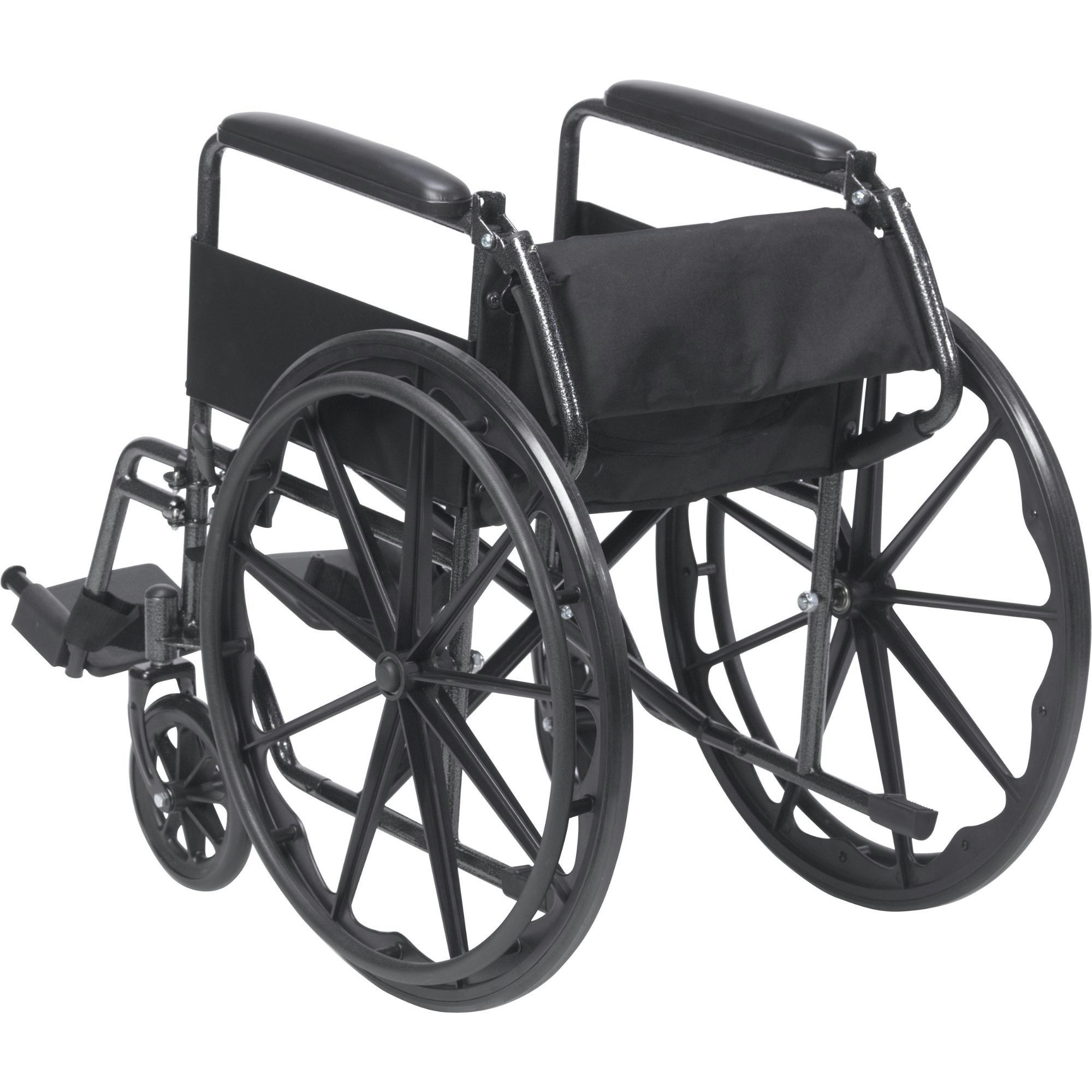 Drive Silver Sport 1 Wheelchair with Full Arms and Swing Away Removable Footrest