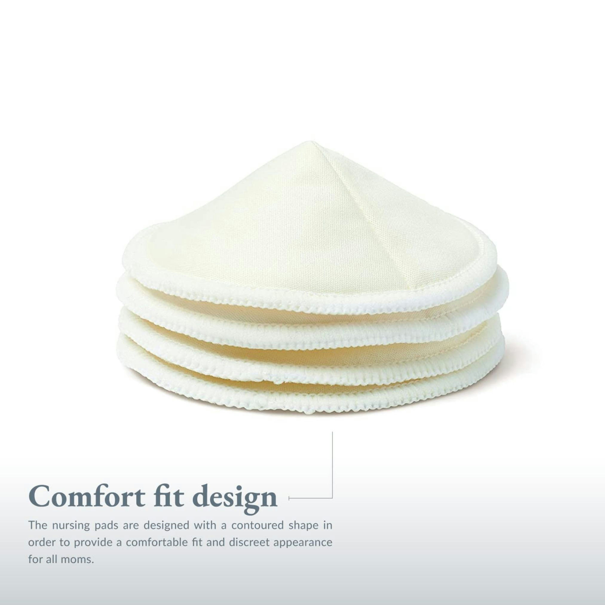 Ameda Contoured Washable Bamboo & Cotton Breast Pads