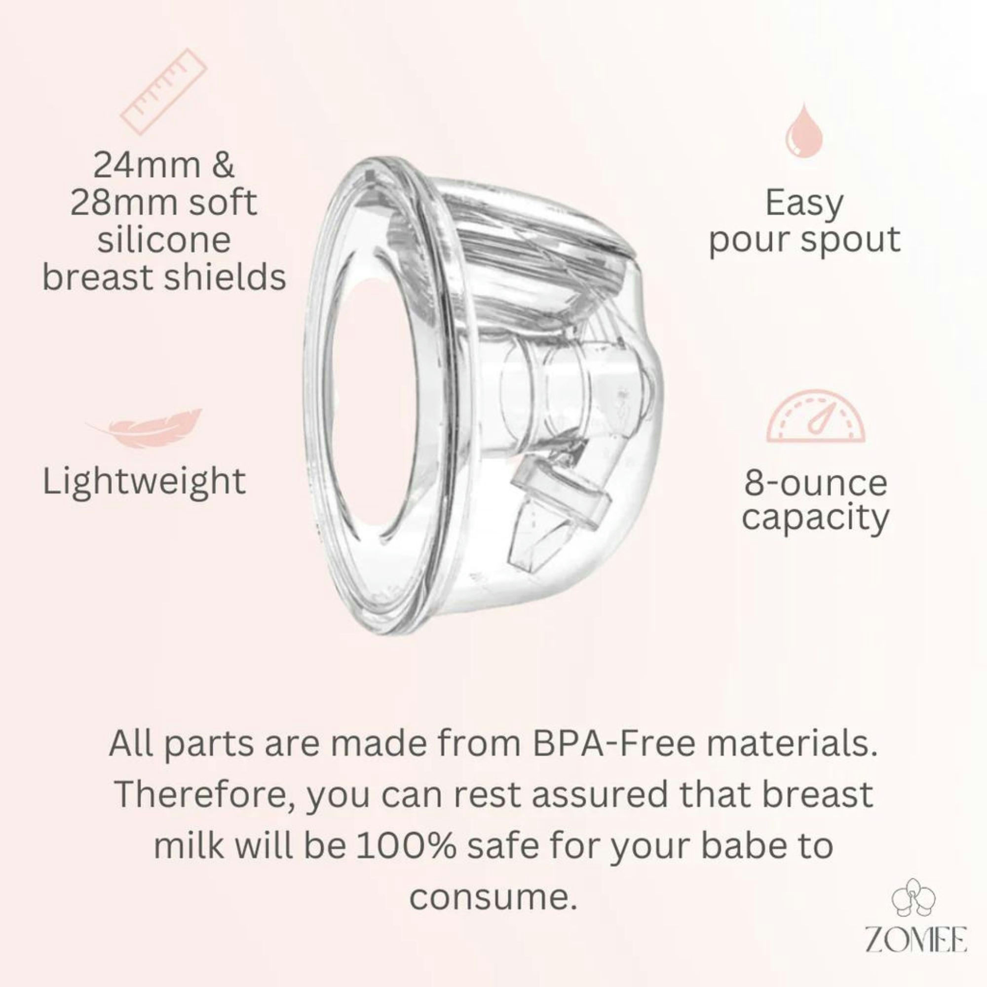 Zomee Hands Free Collection Cups