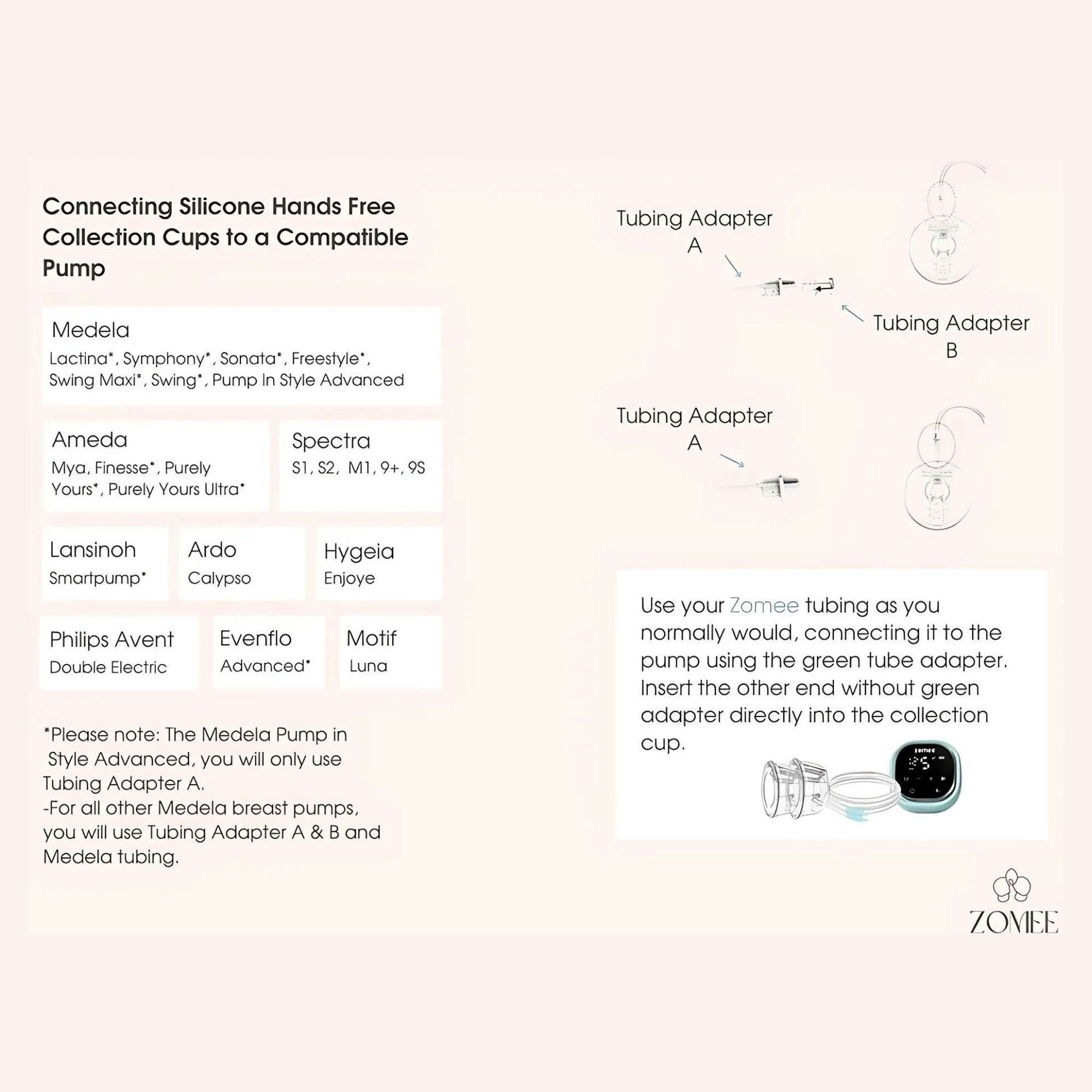 Zomee Hands Free Collection Cups