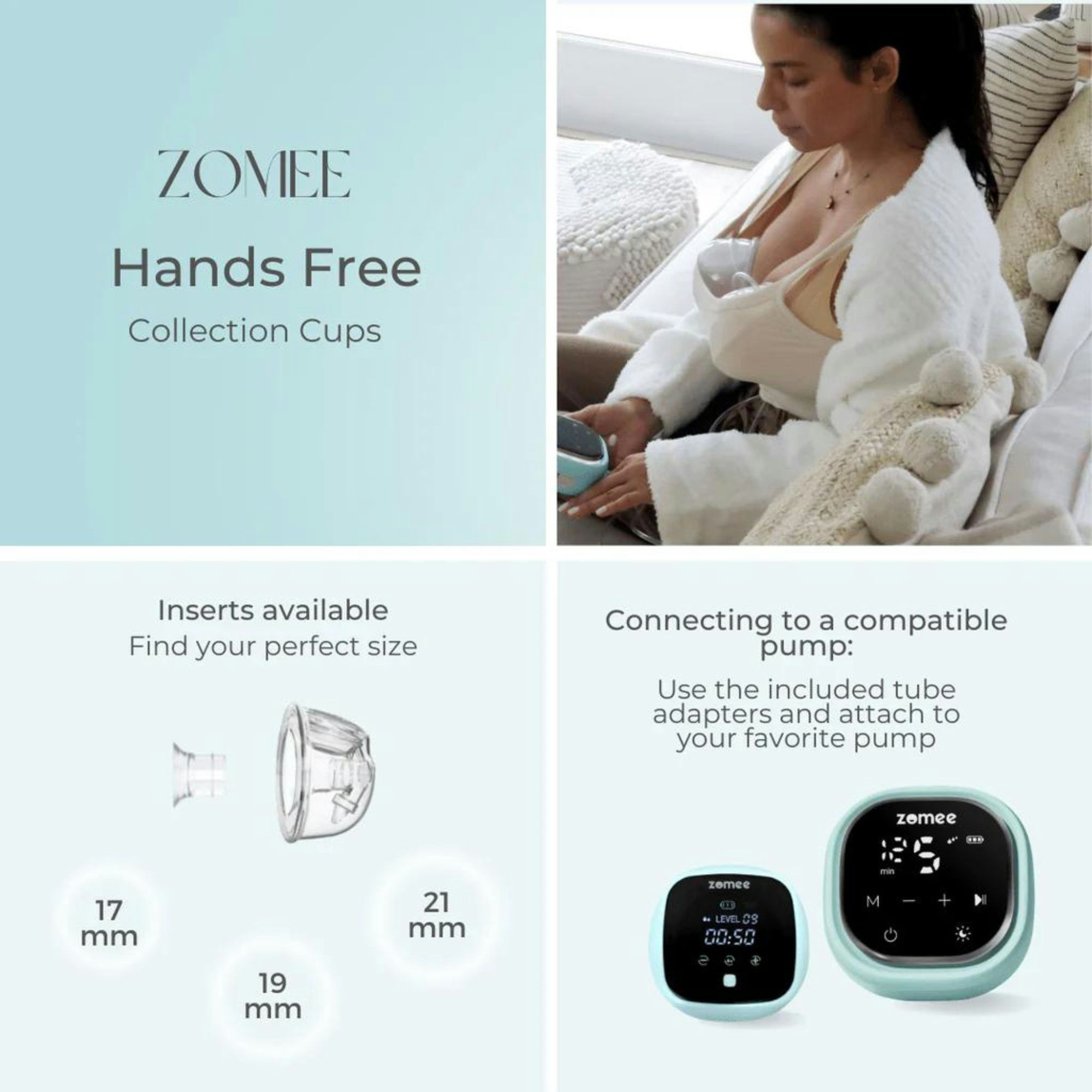 Zomee Hands Free Collection Cups