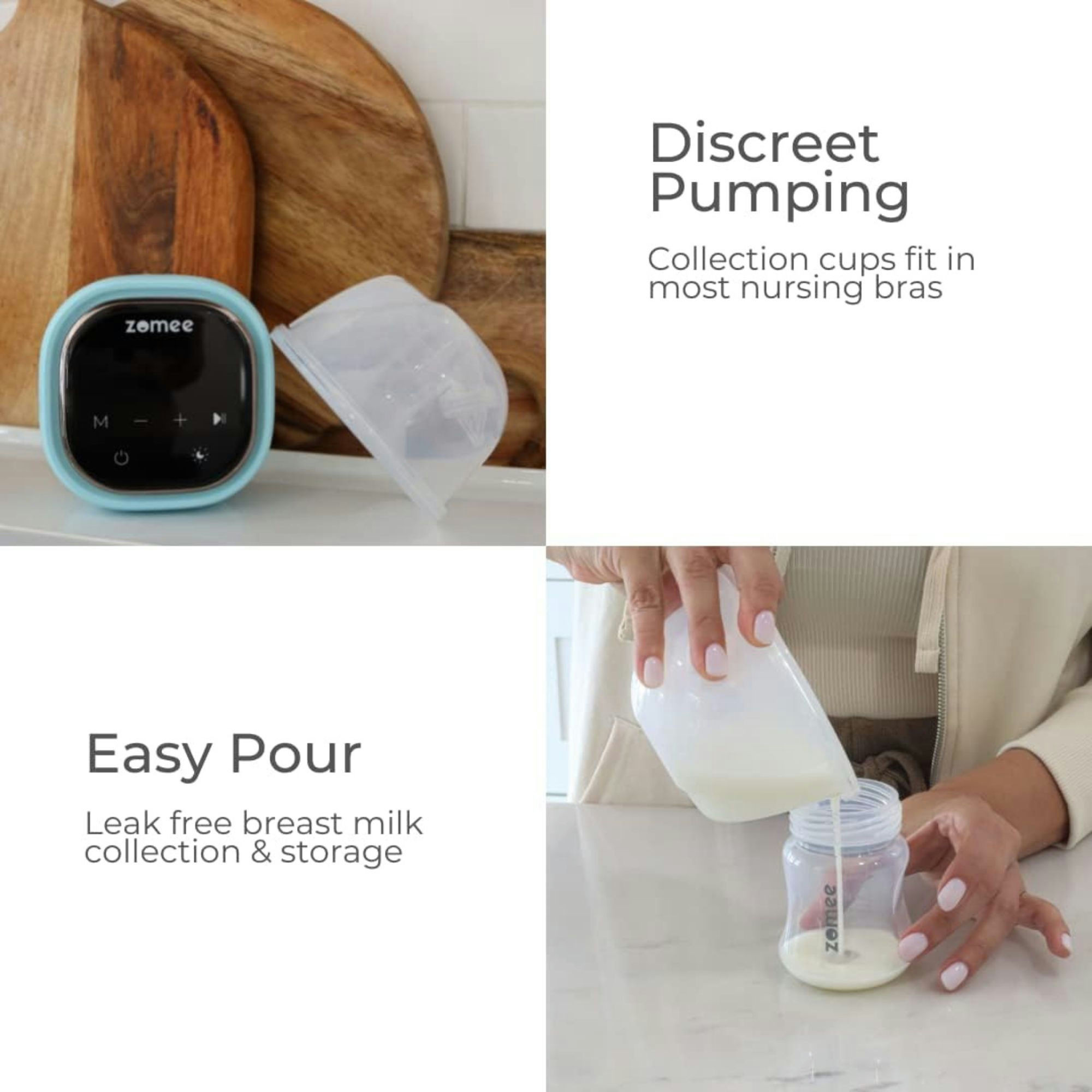 Zomee Hands Free Collection Cups