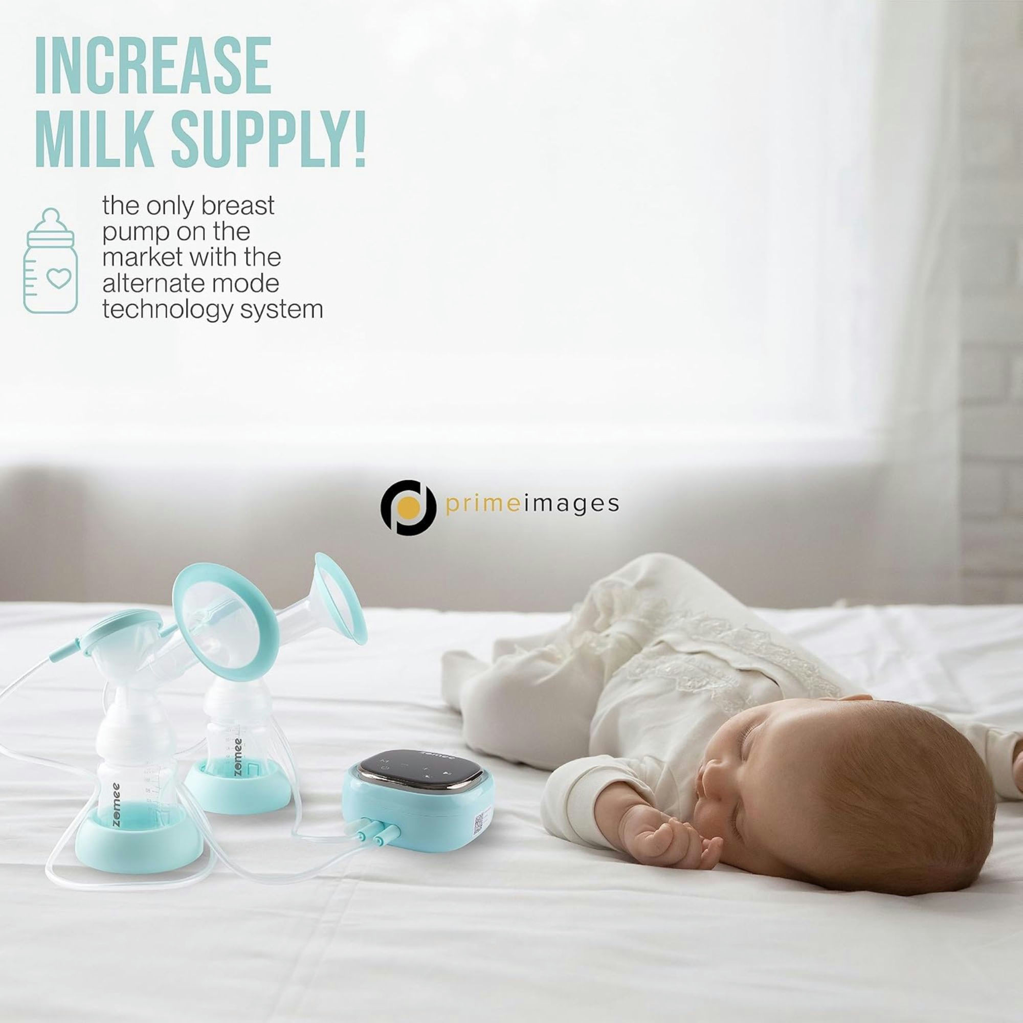 Zomee Z2 Double Electric Breast Pump and Hands Free Collection Cups Bundle