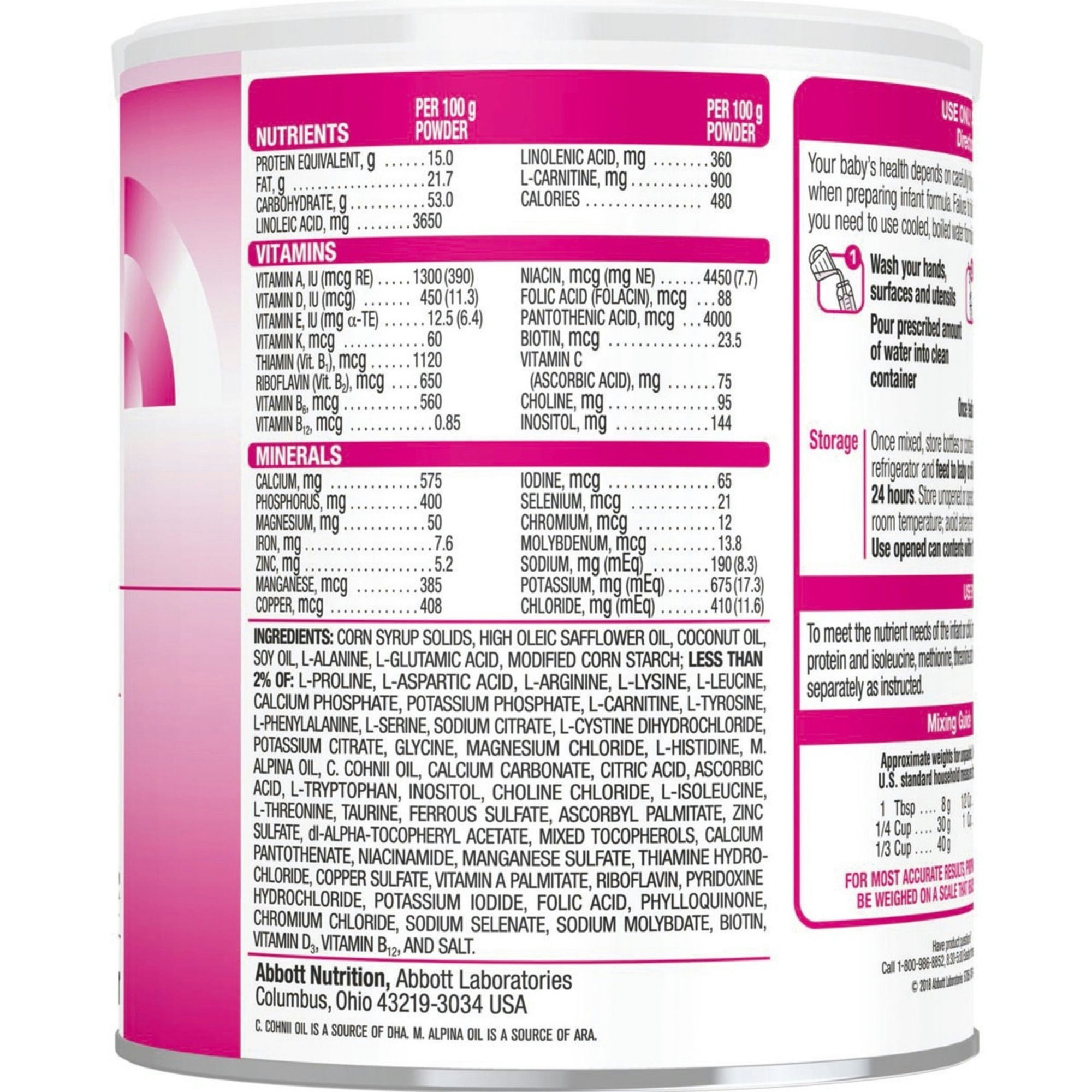 Propimex-1 Amino Acid Modified Infant Formula with Iron
