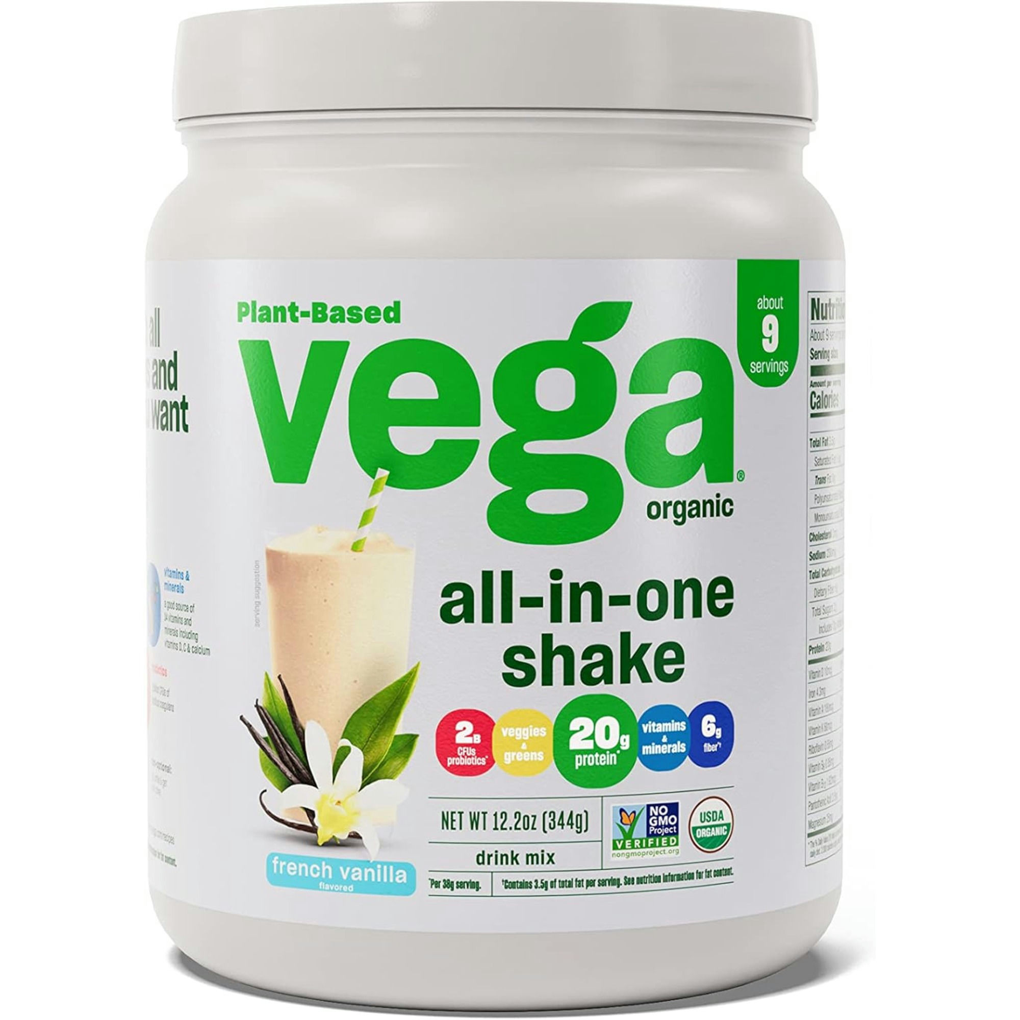 Vega Plant Organic Based One All in One Shake Drink Mix
