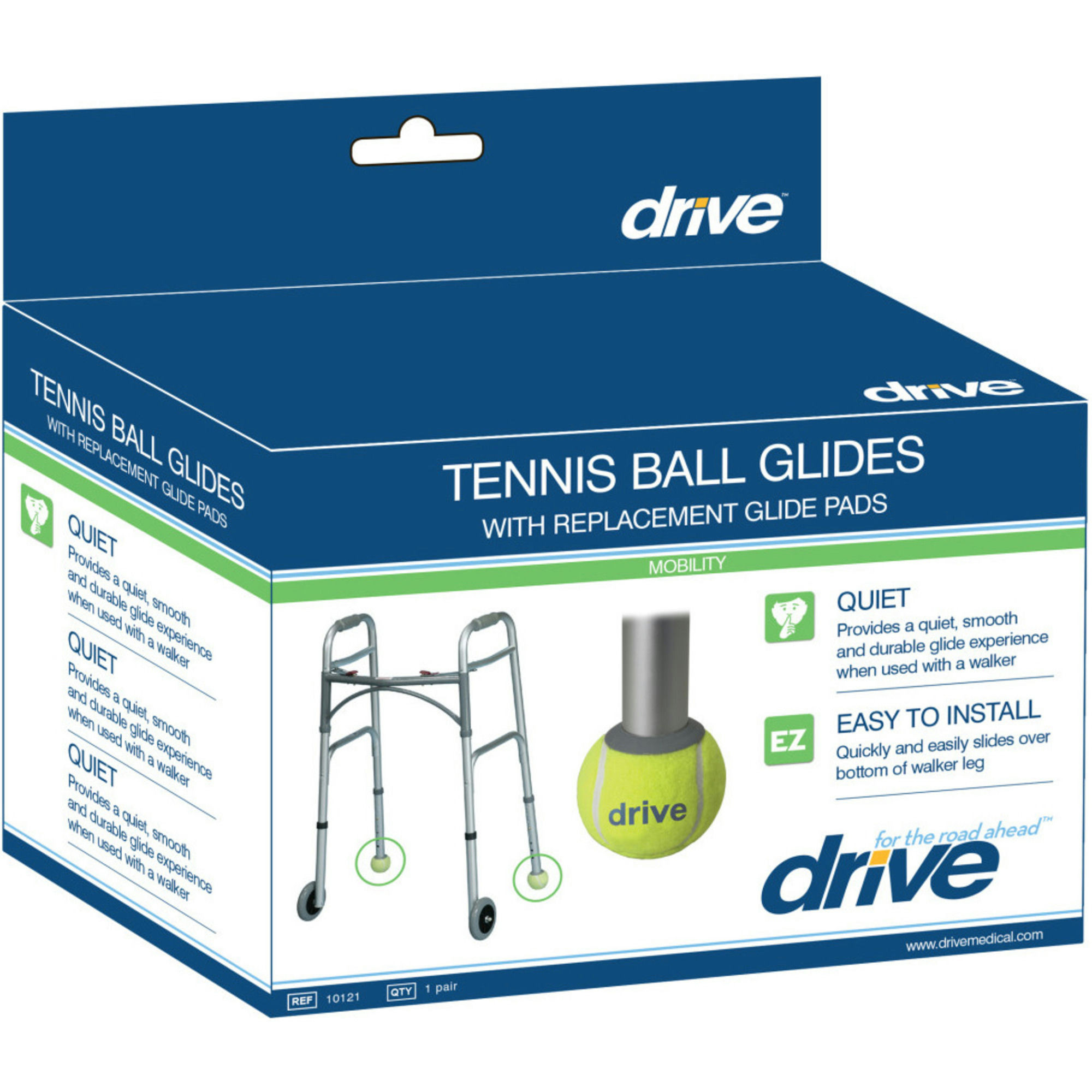Driver Tennis Ball Glides with Replaceable Glide Pads