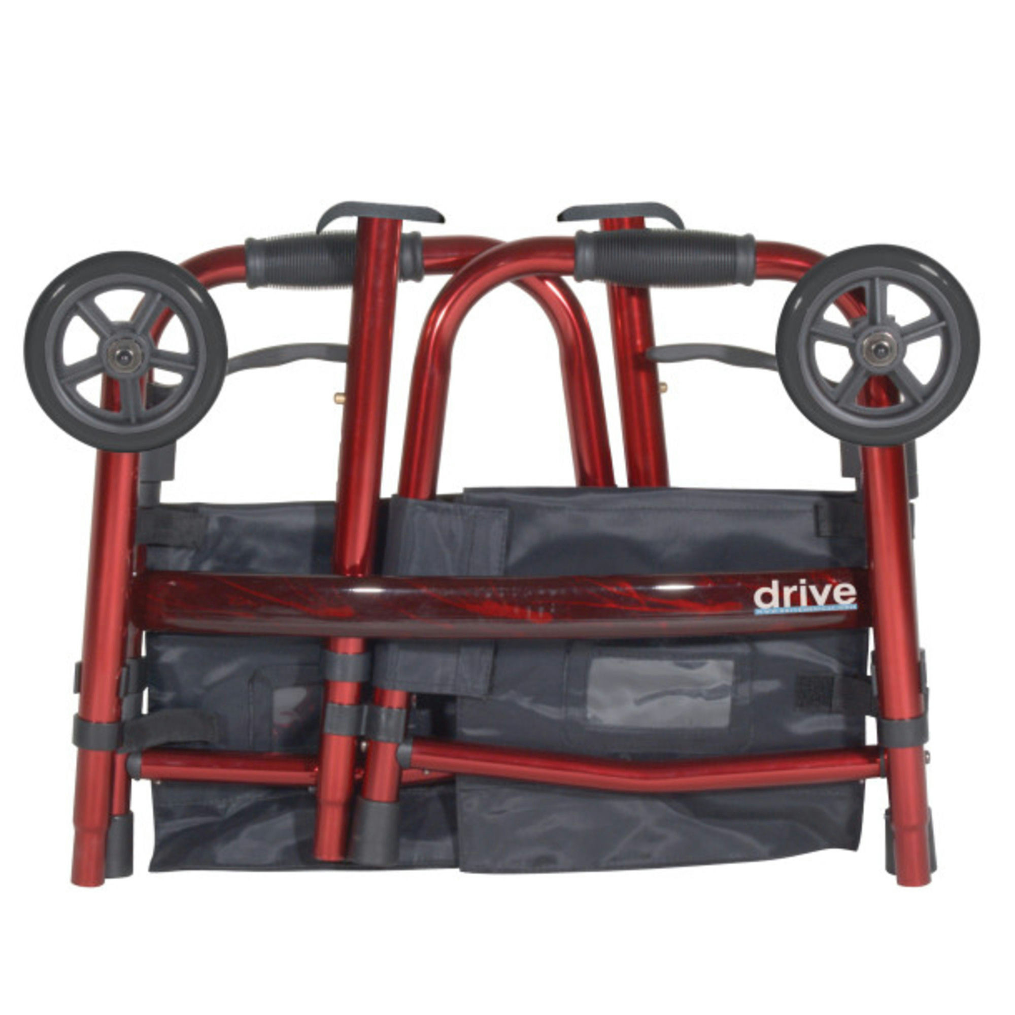 Drive Deluxe Folding Travel Walker with 5 inch Wheels