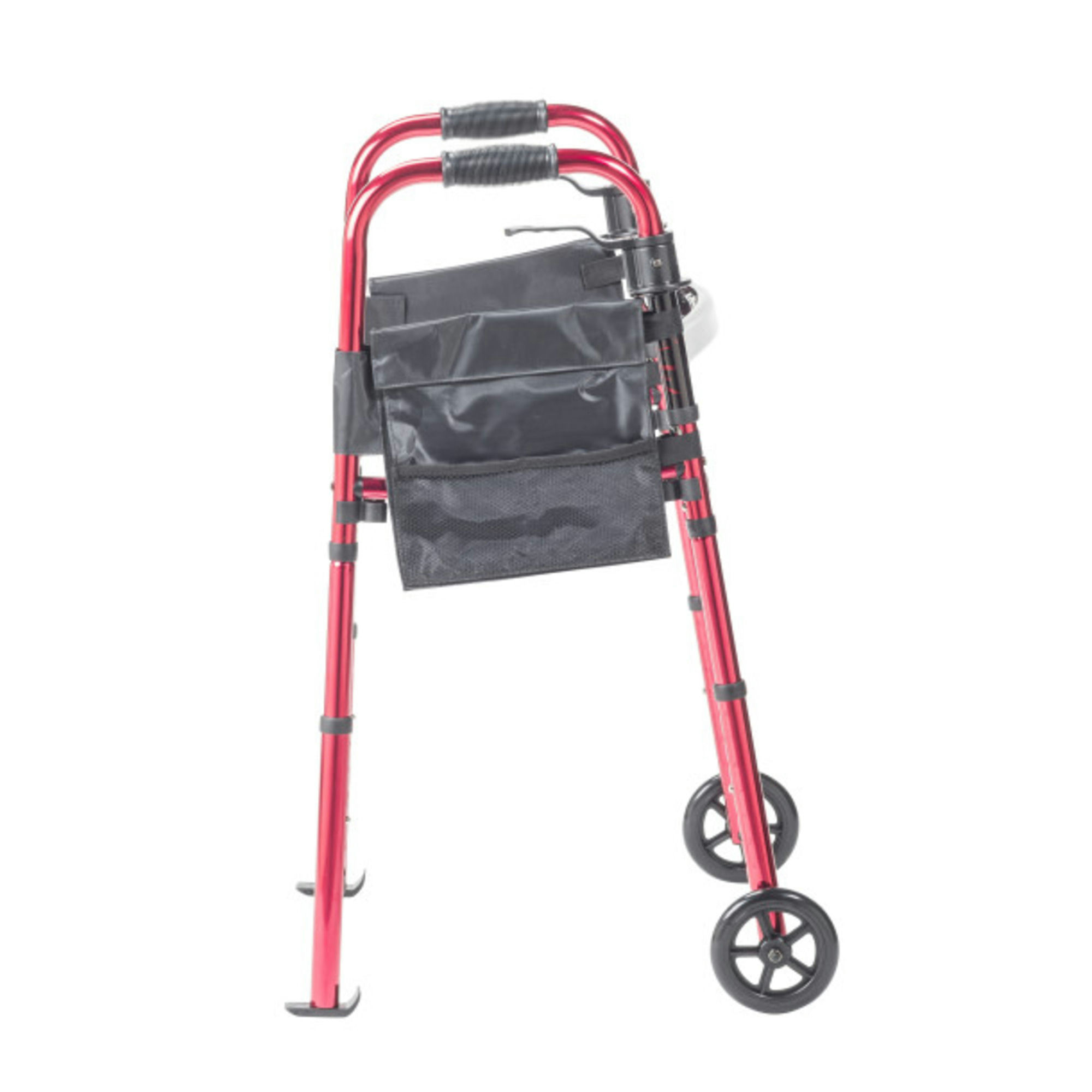 Drive Deluxe Folding Travel Walker with 5 inch Wheels