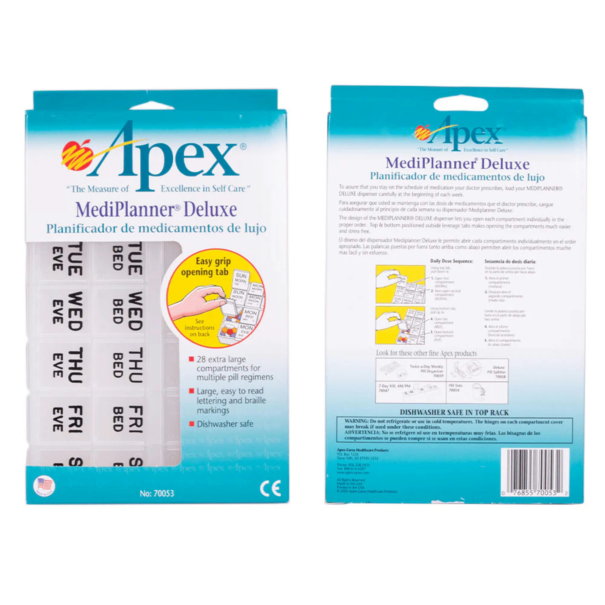 Apex MediPlanner Deluxe Pill Organizer