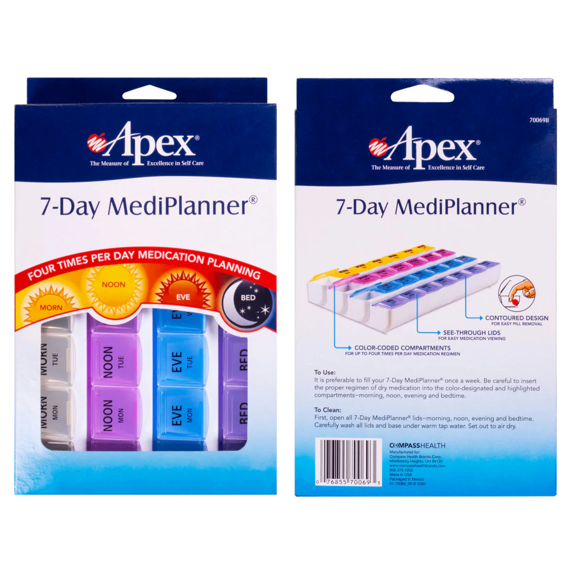 Apex Mediplanner 7 Day Pill Organizer