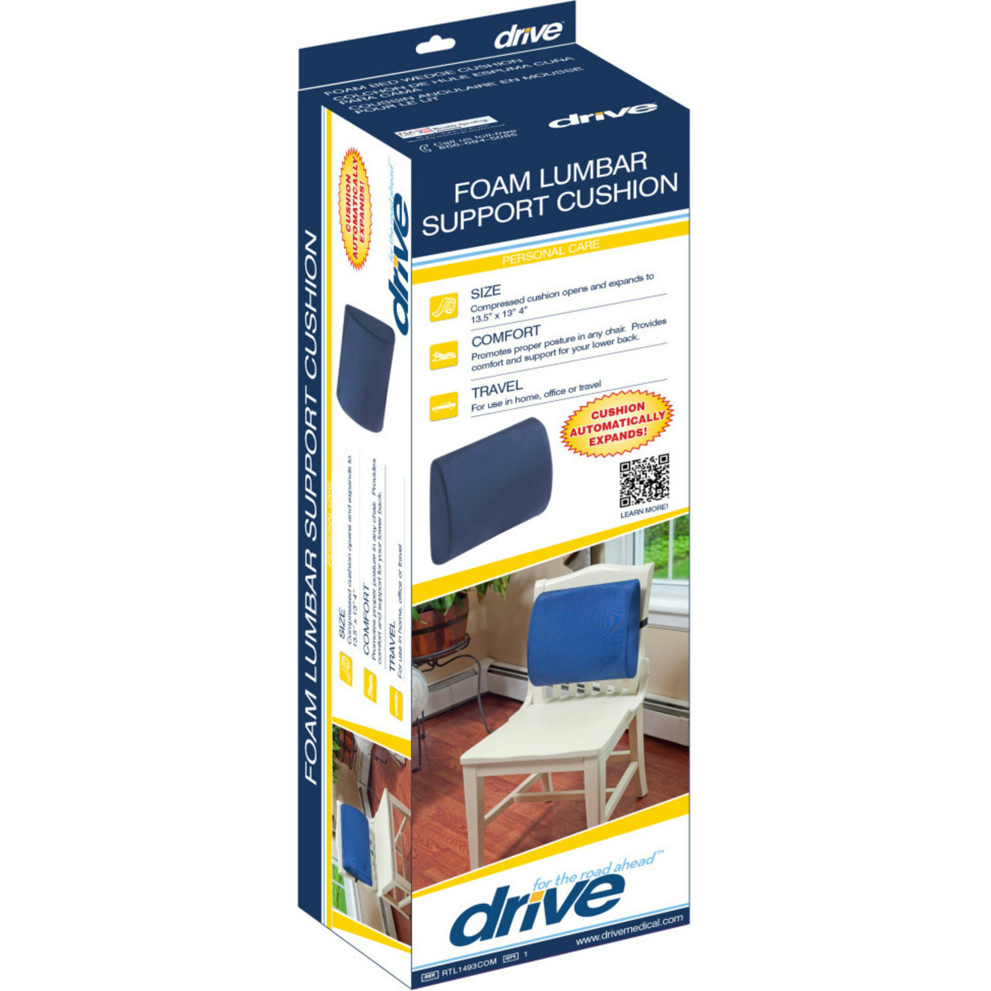 Drive Foam Lumbar Support Cushion