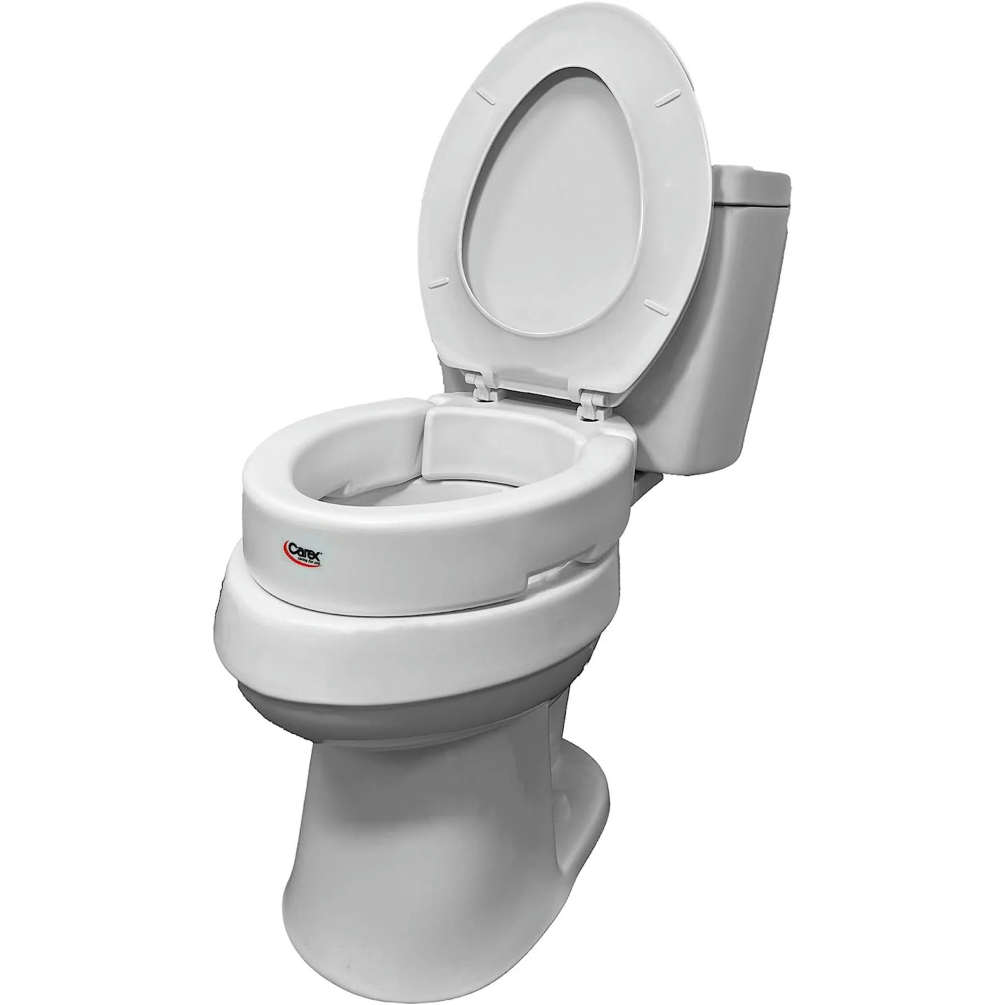 Carex Elongated Hinged Toilet Seat Riser