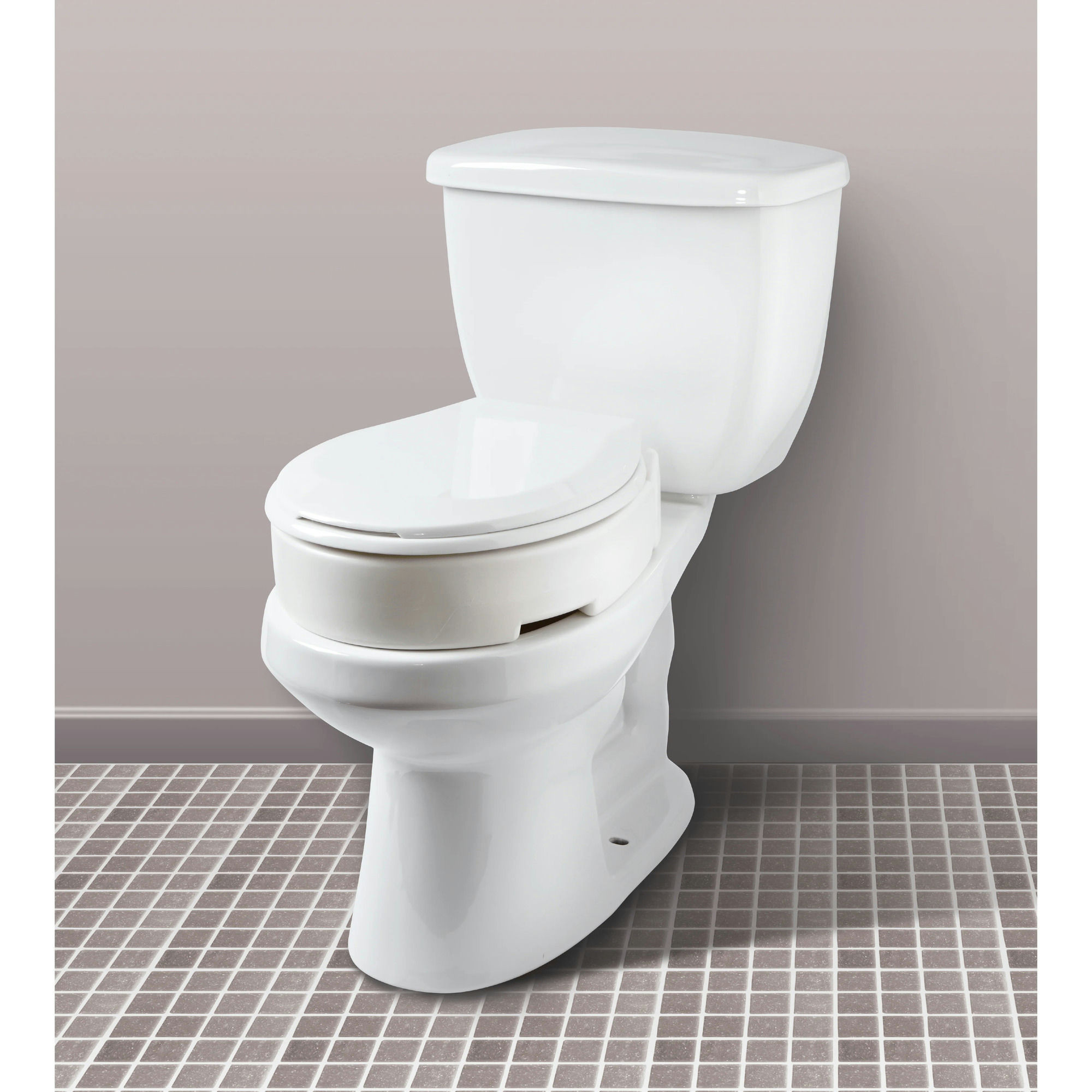 Carex Elongated Hinged Toilet Seat Riser