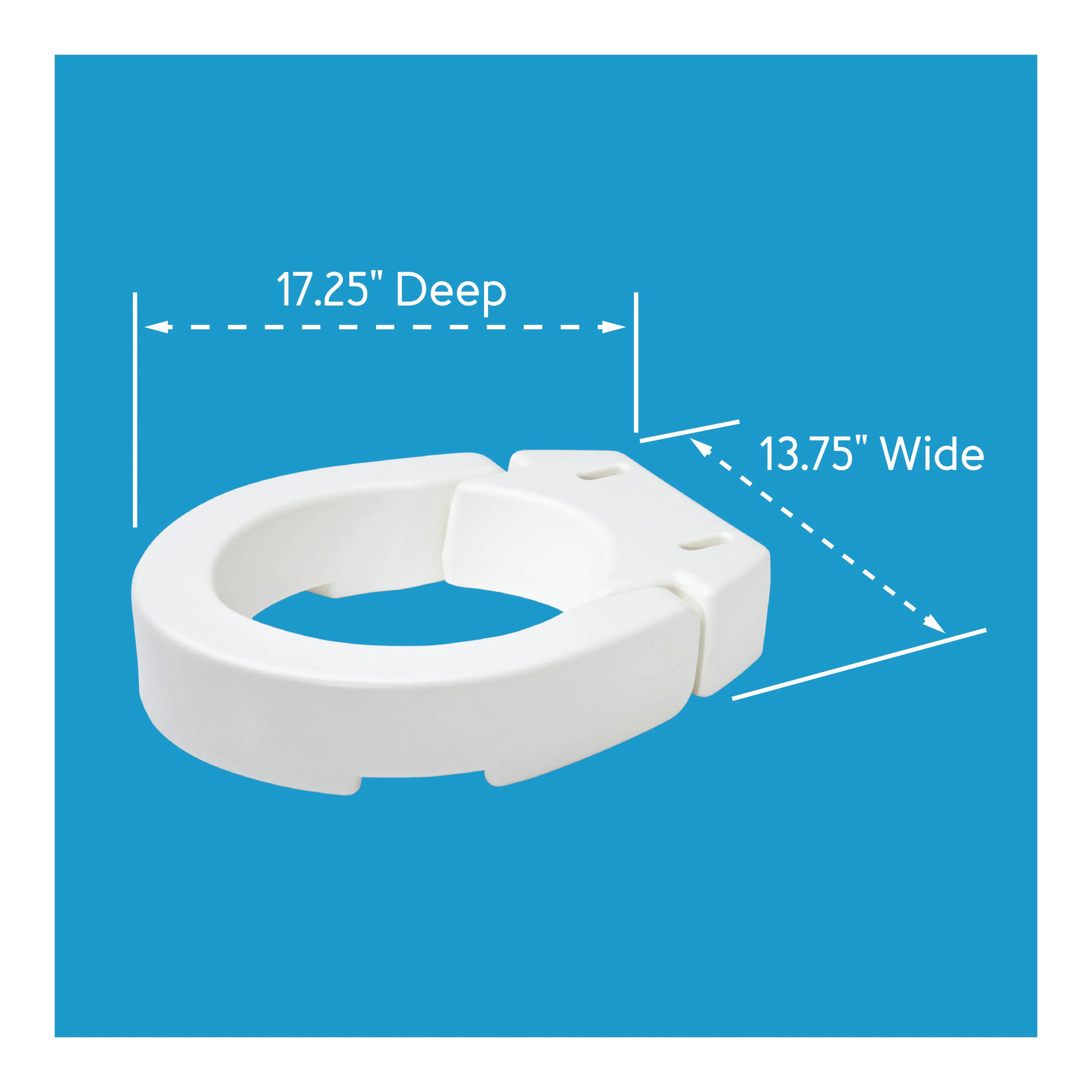 Carex Elongated Hinged Toilet Seat Riser