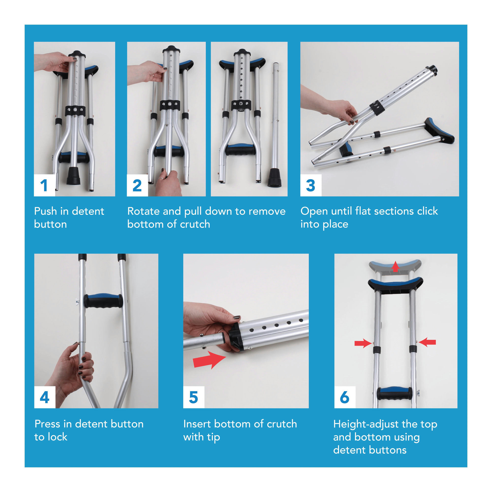 Carex Folding Crutches