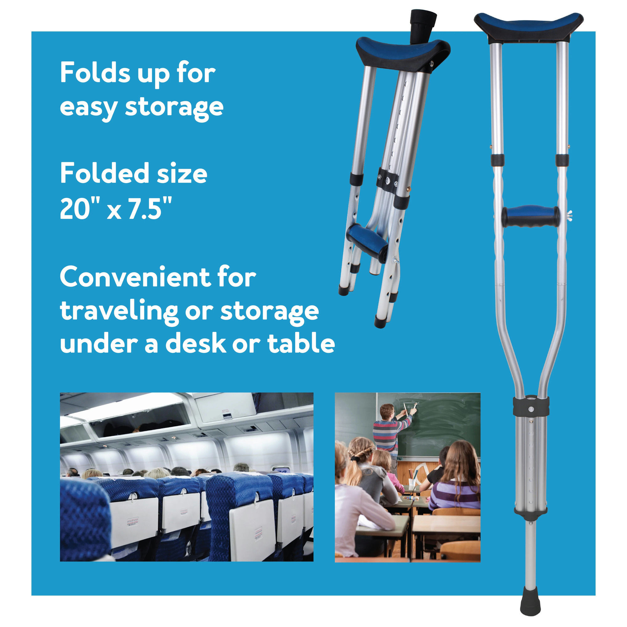 Carex Folding Crutches