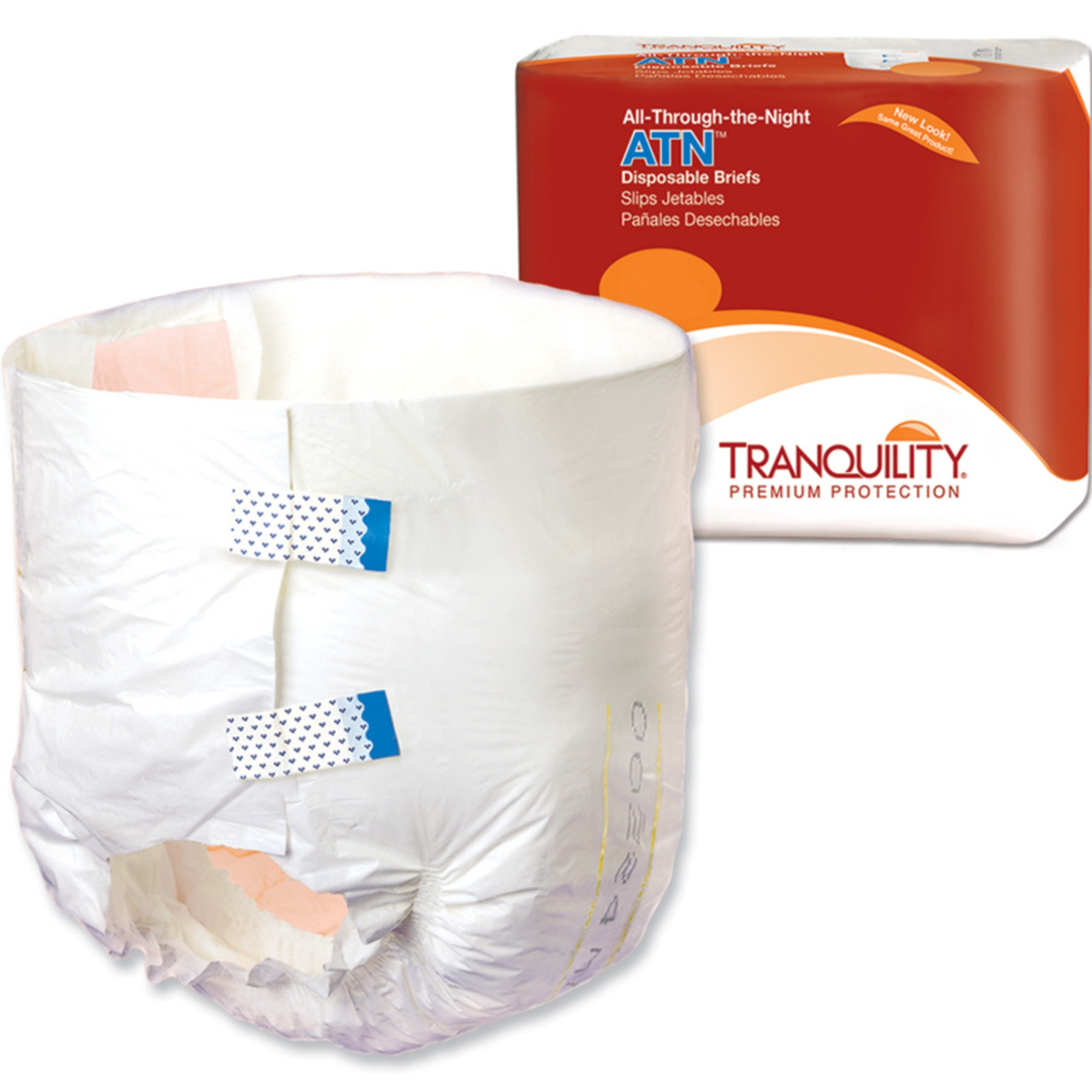 Tranquility Adult Diapers with Tabs Disposable All-Through-The-Night, Maximum