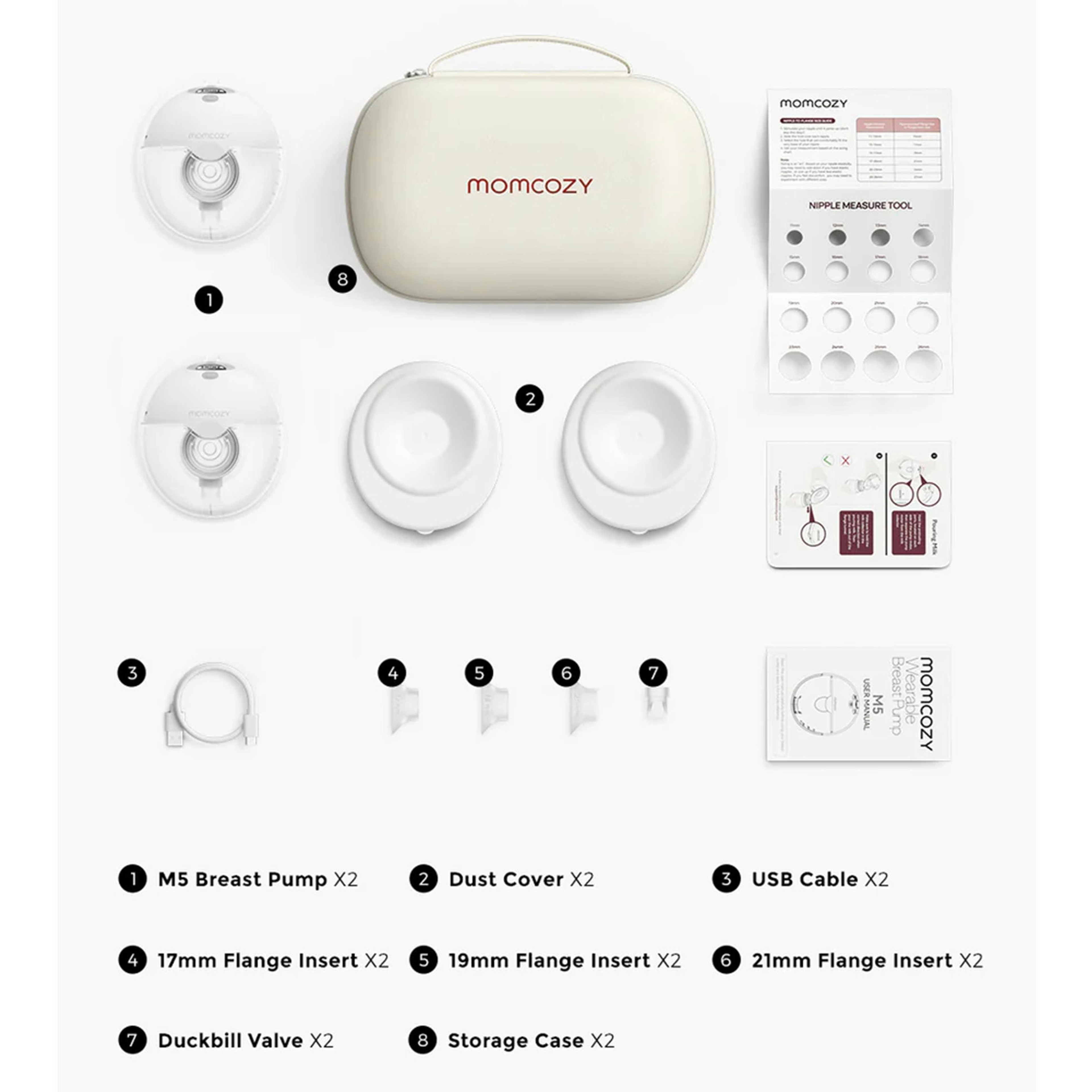 Momcozy M5 Double Wearable Breast Pump | Shop at Carewell