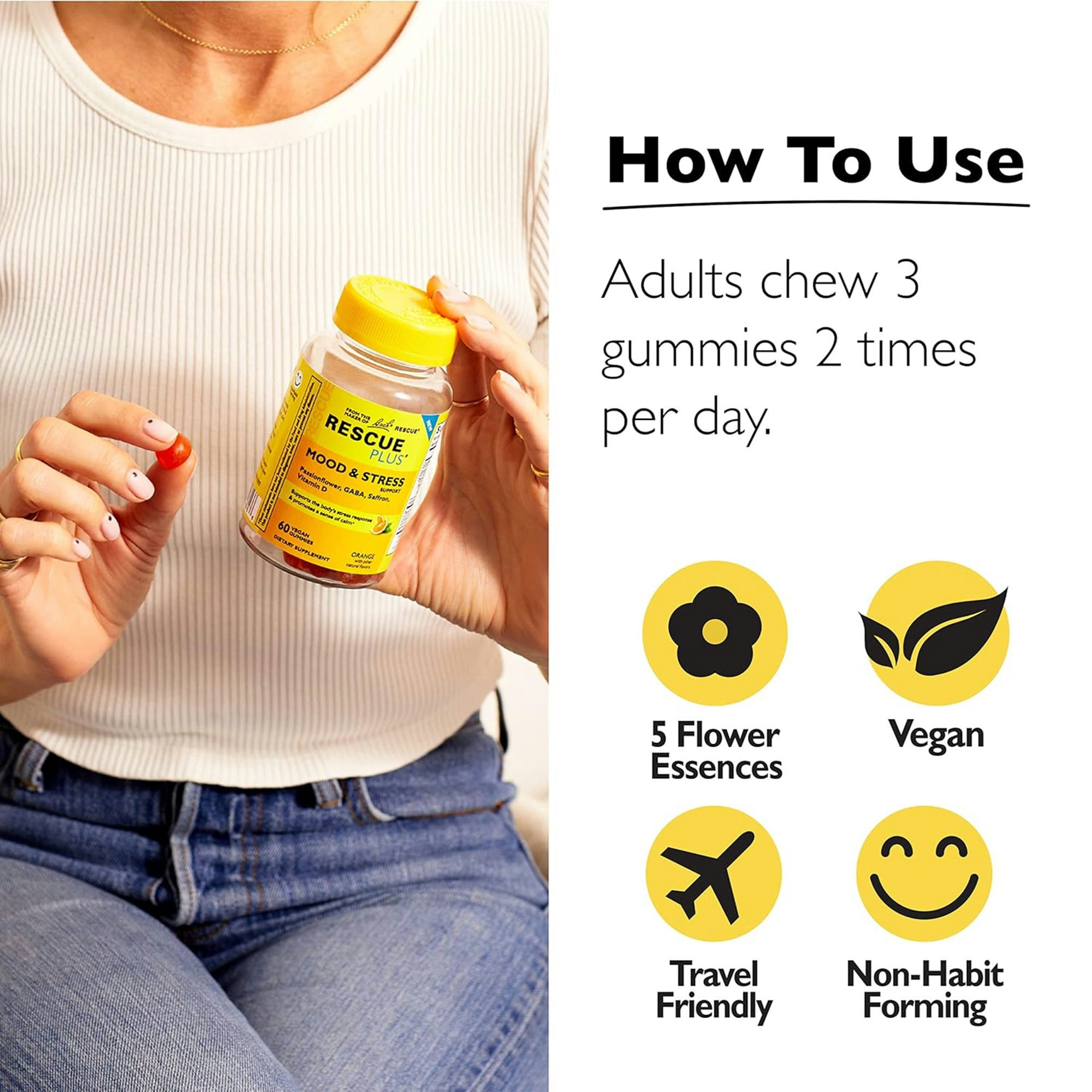 Bach Rescue Plus Mood & Stress Support Gummies