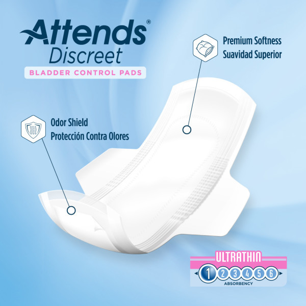 Attends Discreet Pads, Ultra Thin