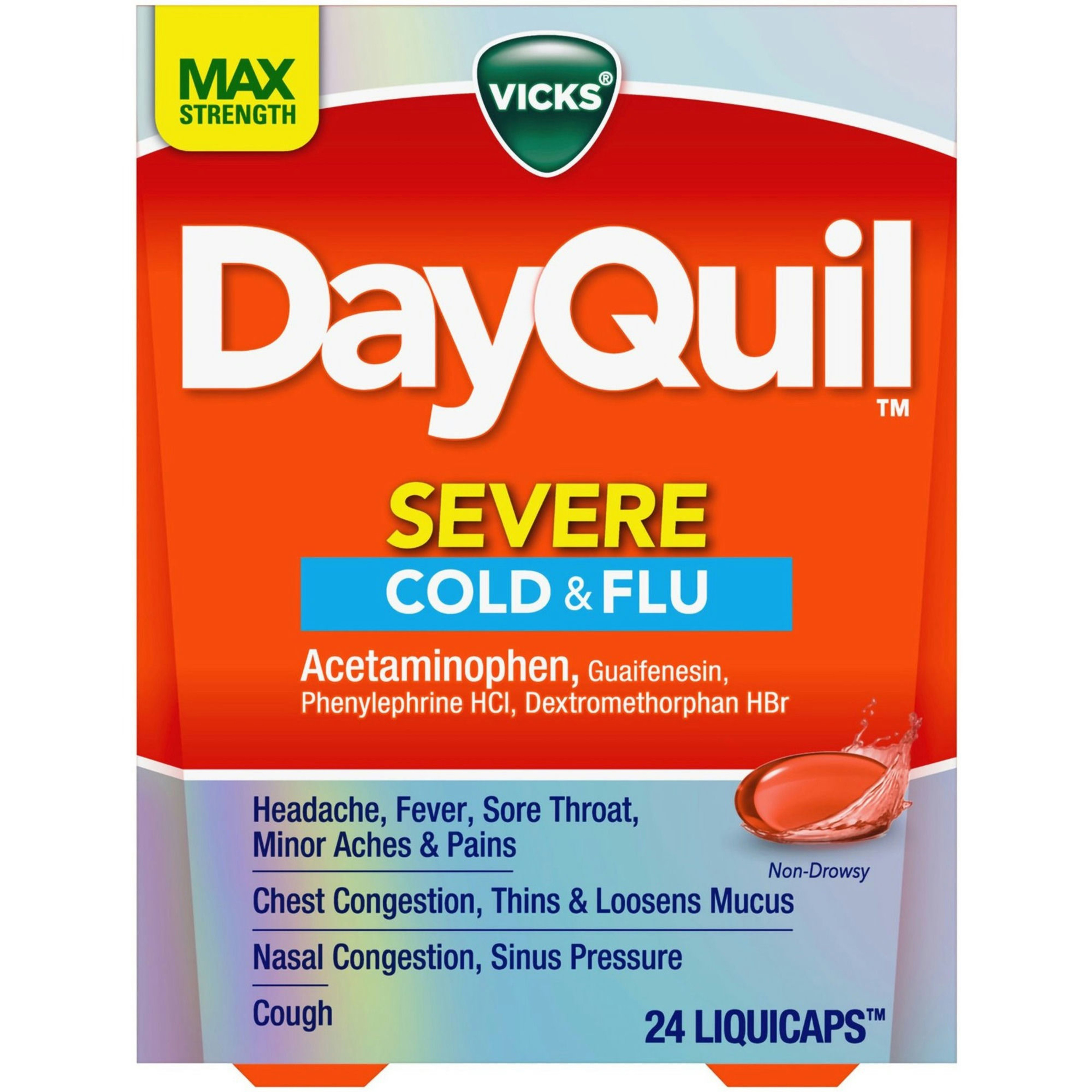 Vicks Max Strength DayQuil Severe Cold & Flu Relief Liquicaps