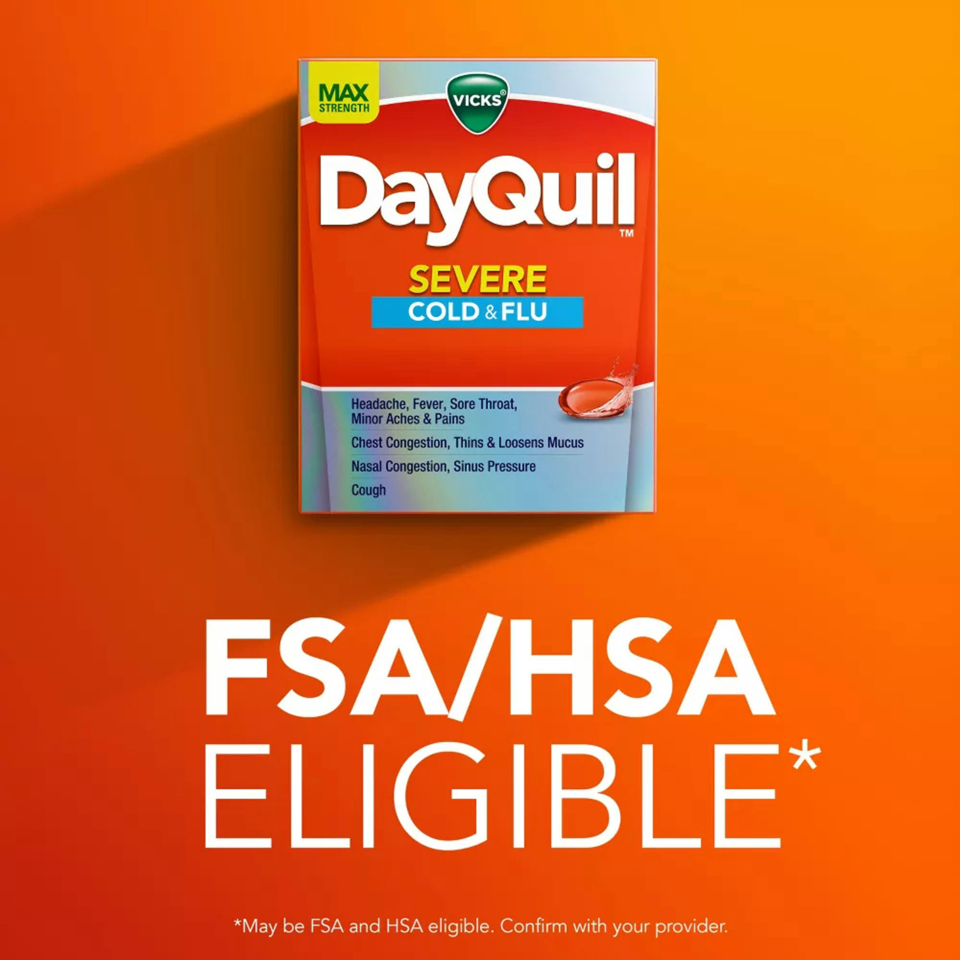 Vicks Max Strength DayQuil Severe Cold & Flu Relief Liquicaps