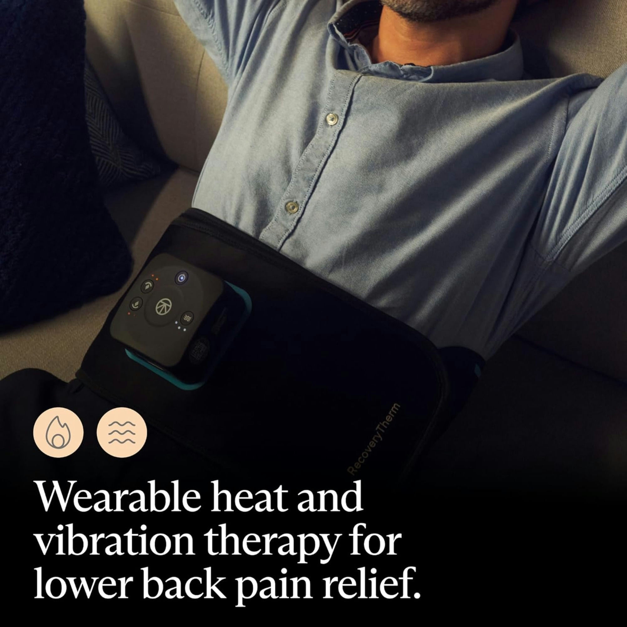 Therabody RecoveryTherm Wearable Heat & Vibration Therapy for Back