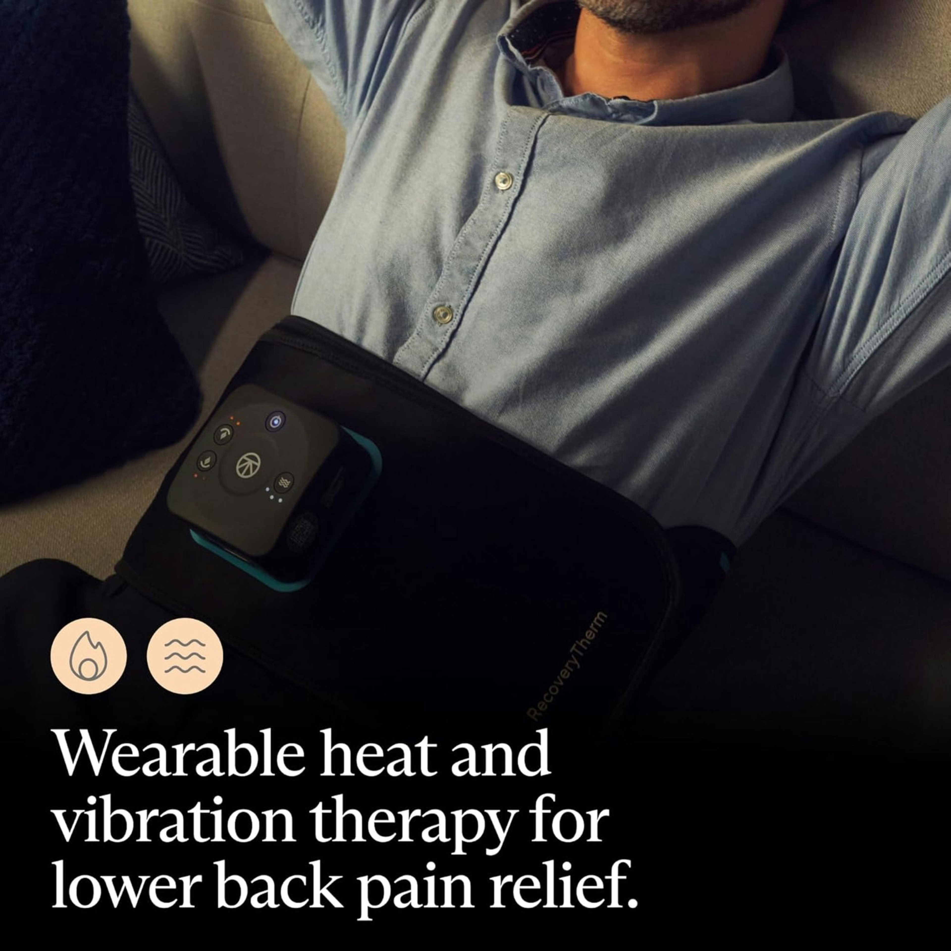 Therabody RecoveryTherm Wearable Heat & Vibration Therapy for Back