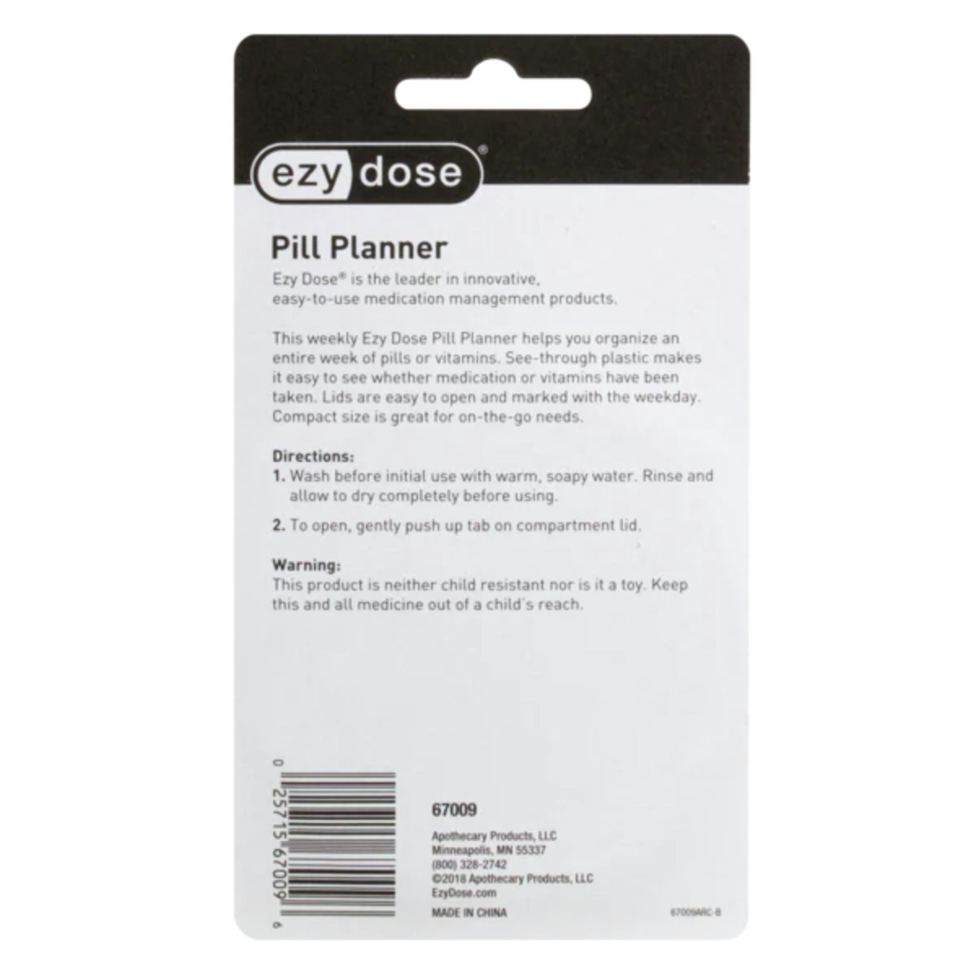 Ezy Dose 7-Day 7-Sided Pill Reminder