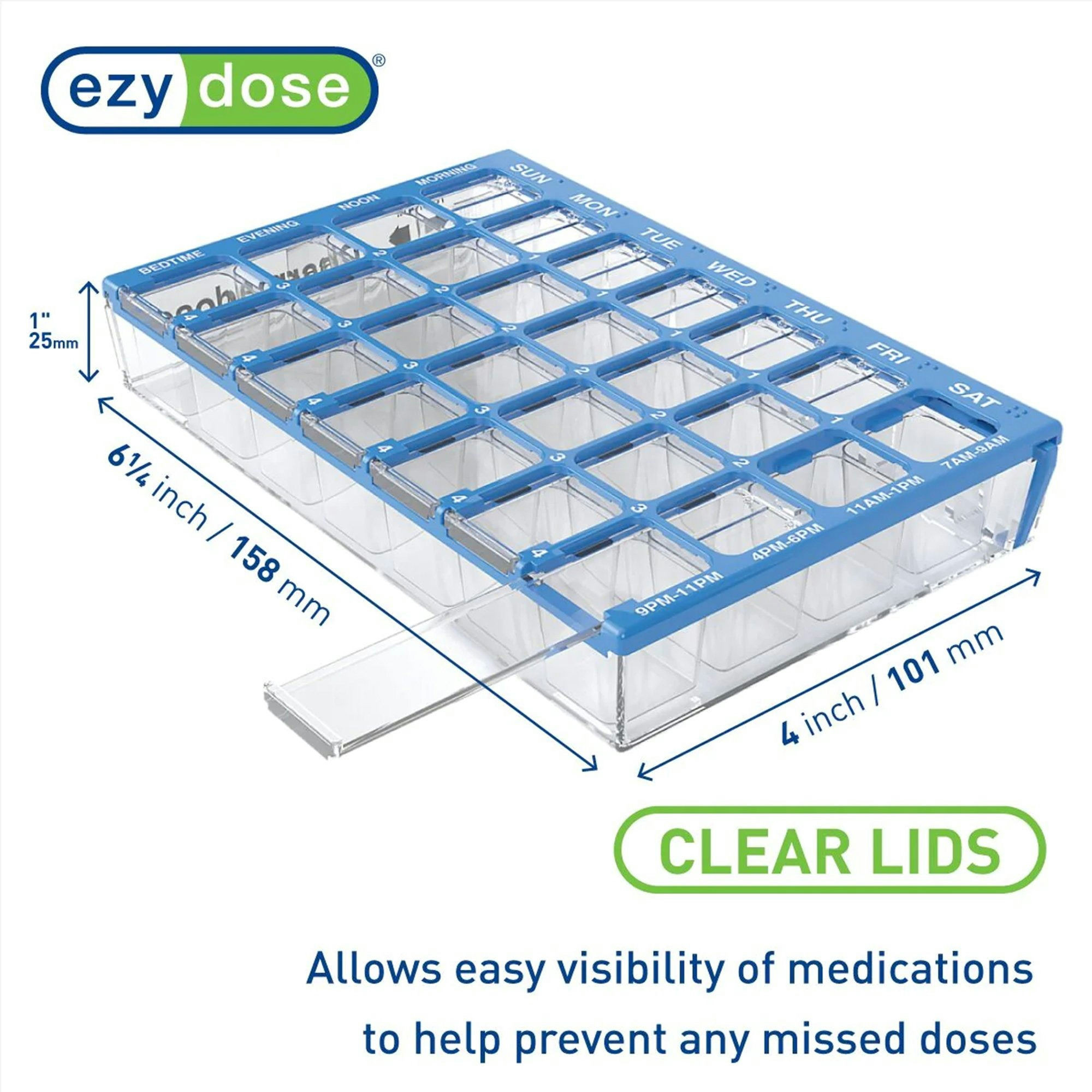 Ezy Dose Pharmadose Pill Planner with Easy Fill Tray