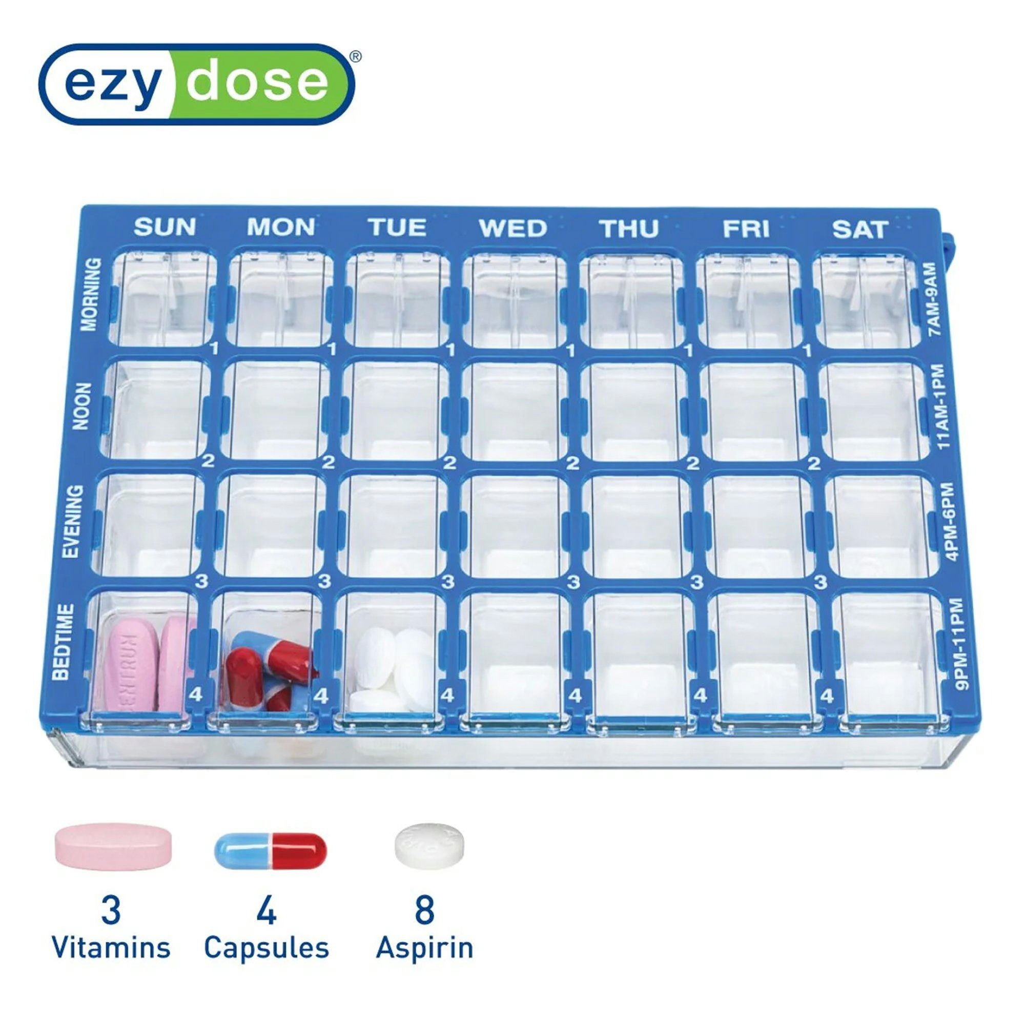 Ezy Dose Pharmadose Pill Planner with Easy Fill Tray