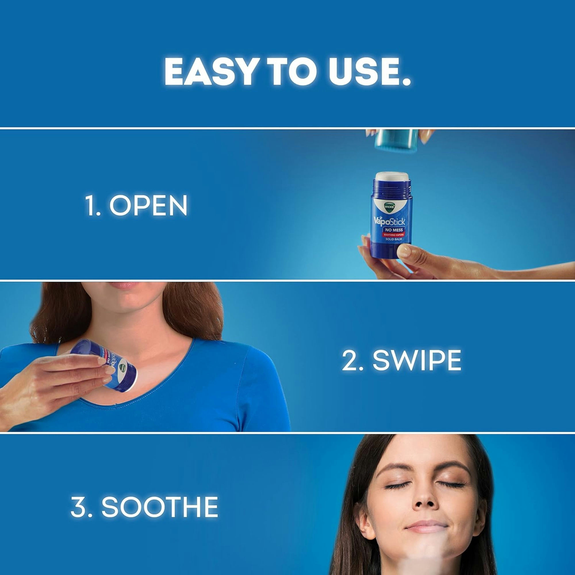 Vicks No Mess VapoStick Solid Balm