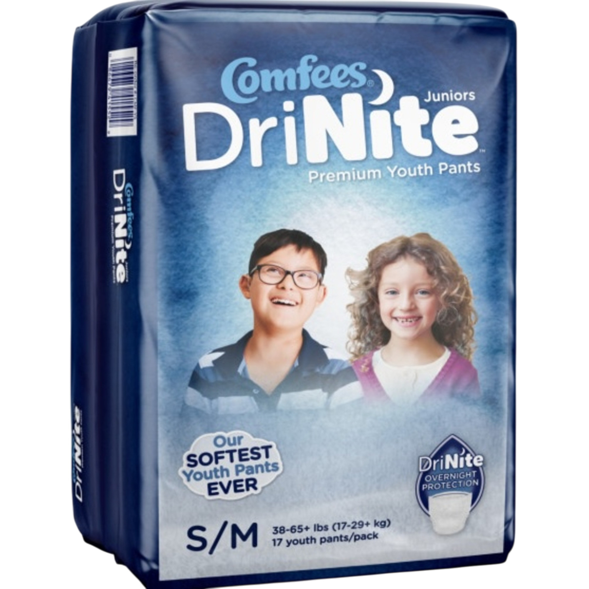 Comfees DriNite Premium Youth Pull-Up Underwear, Overnight 
