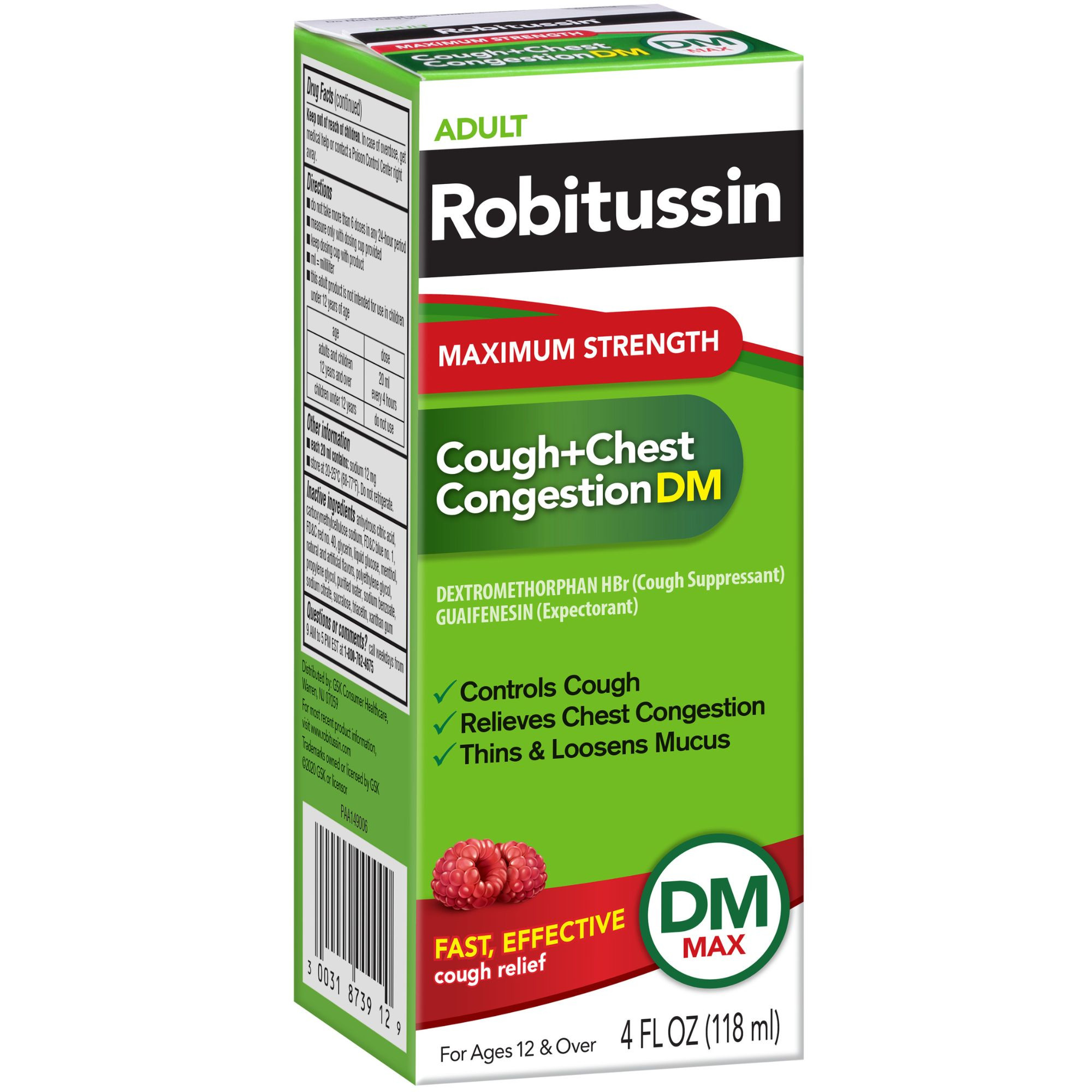 Robitussin Maximum Strength Cough + Chest Congestion DM Max Cough Relief