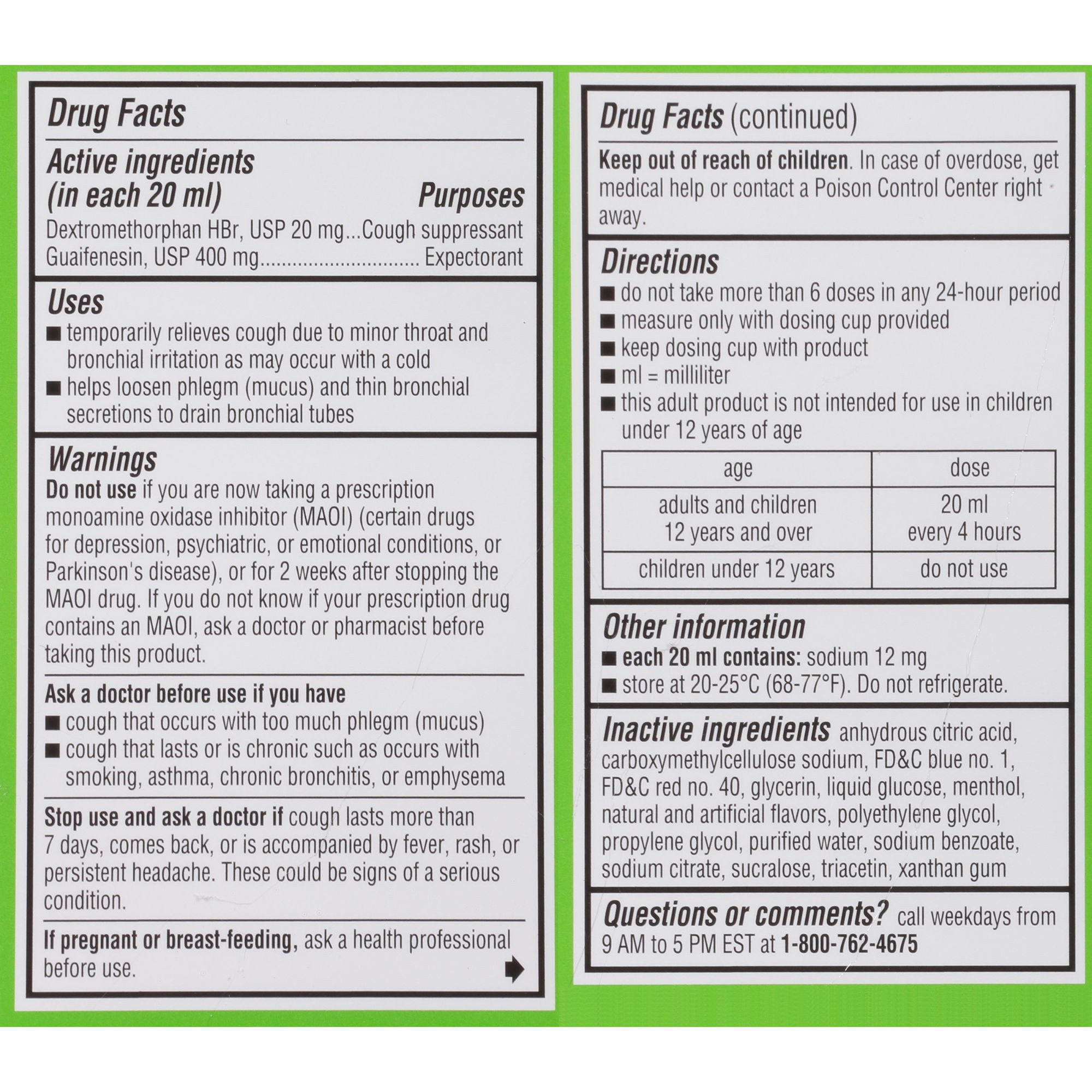Robitussin Maximum Strength Cough + Chest Congestion DM Max Cough Relief