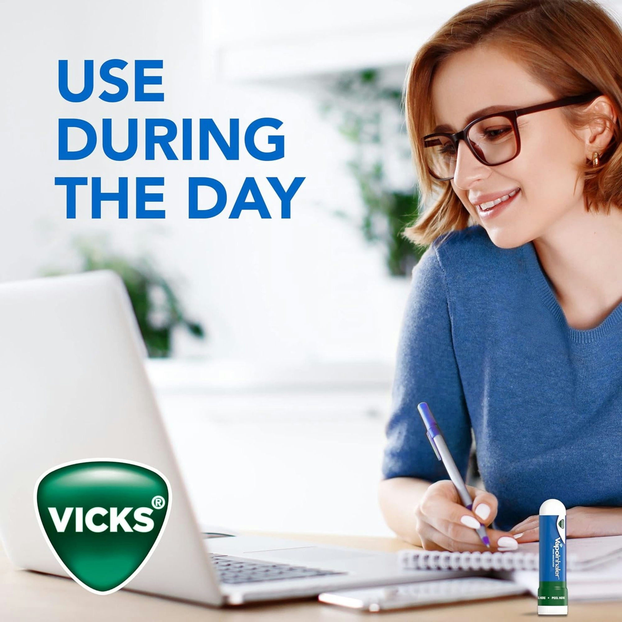 Vicks VapoInhaler Non-Medicated with Refreshing Vicks Vapors Scented Stick