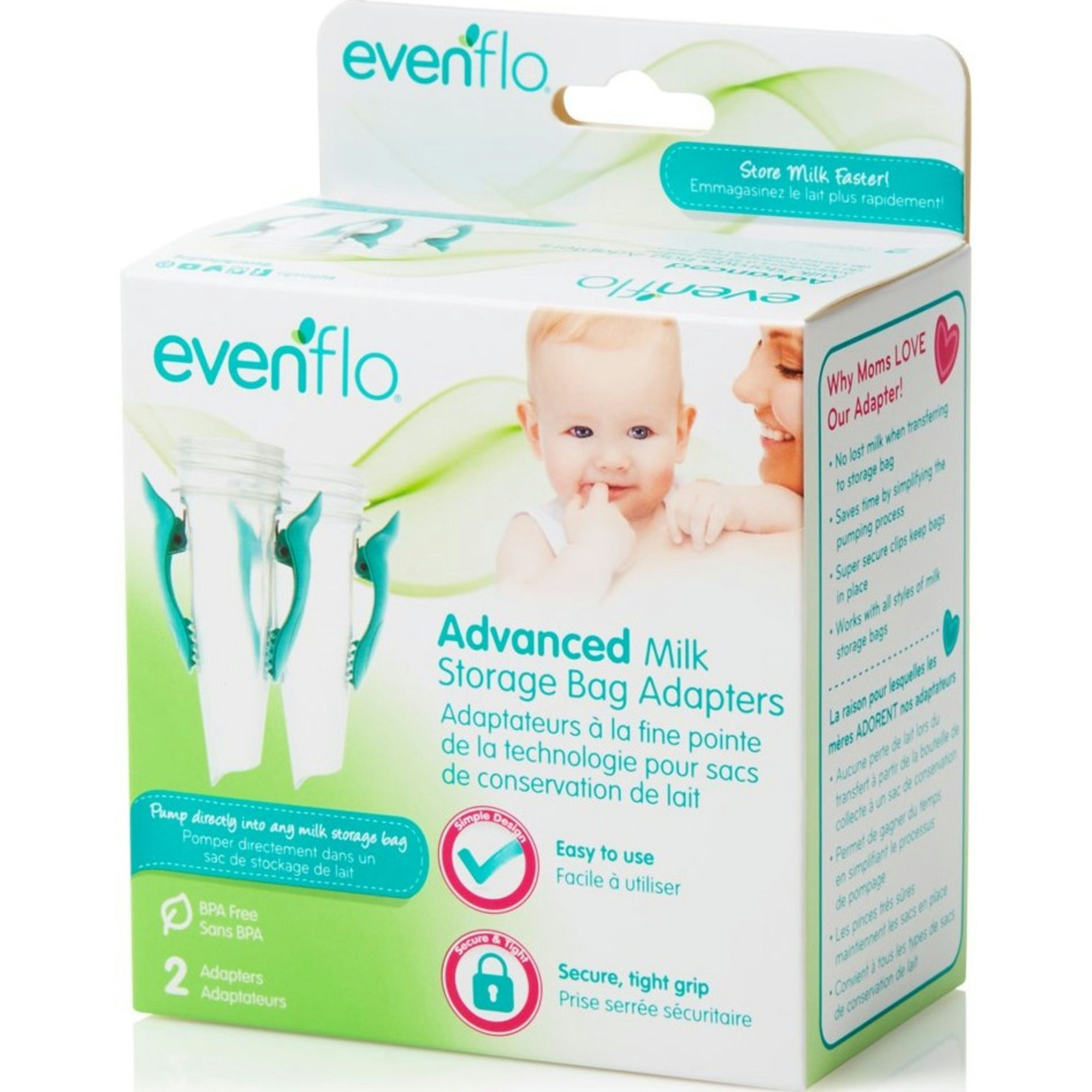 Evenflo Advanced Breast Milk Storage Bag Adapters