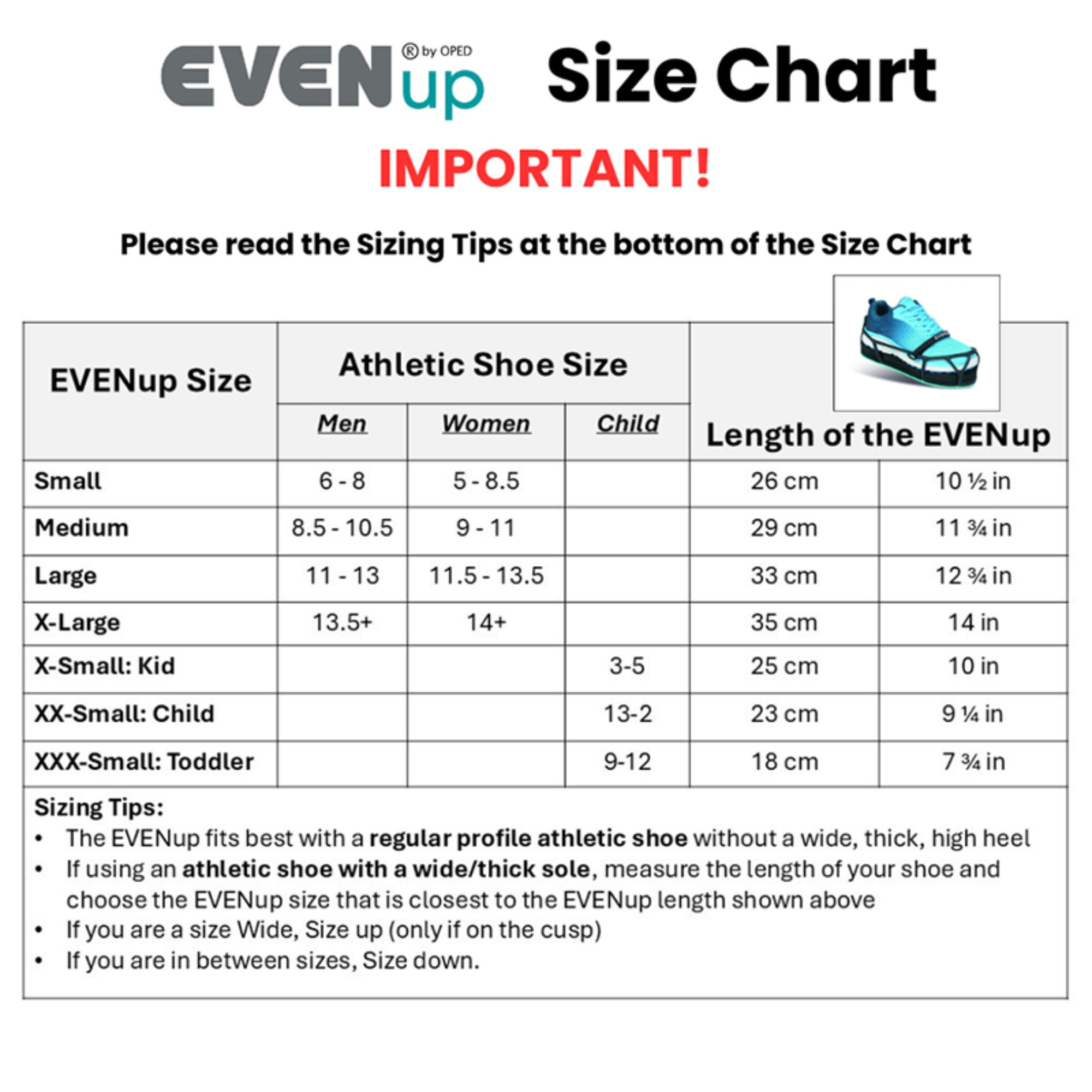 Evenup Shoe Leveler