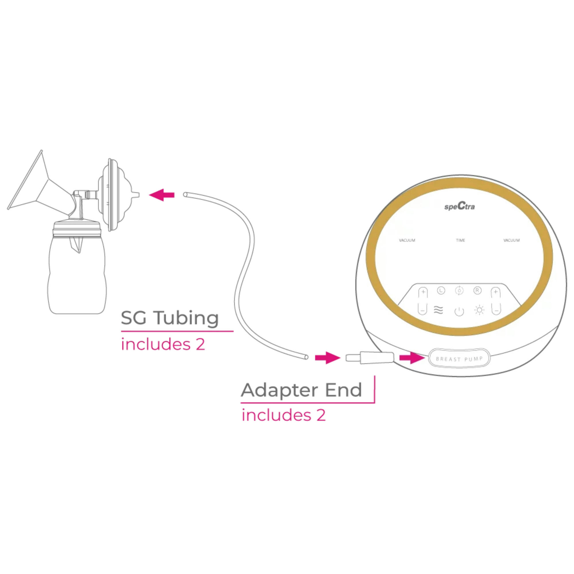 Spectra SG Replacement Tubing with Adapter Ends