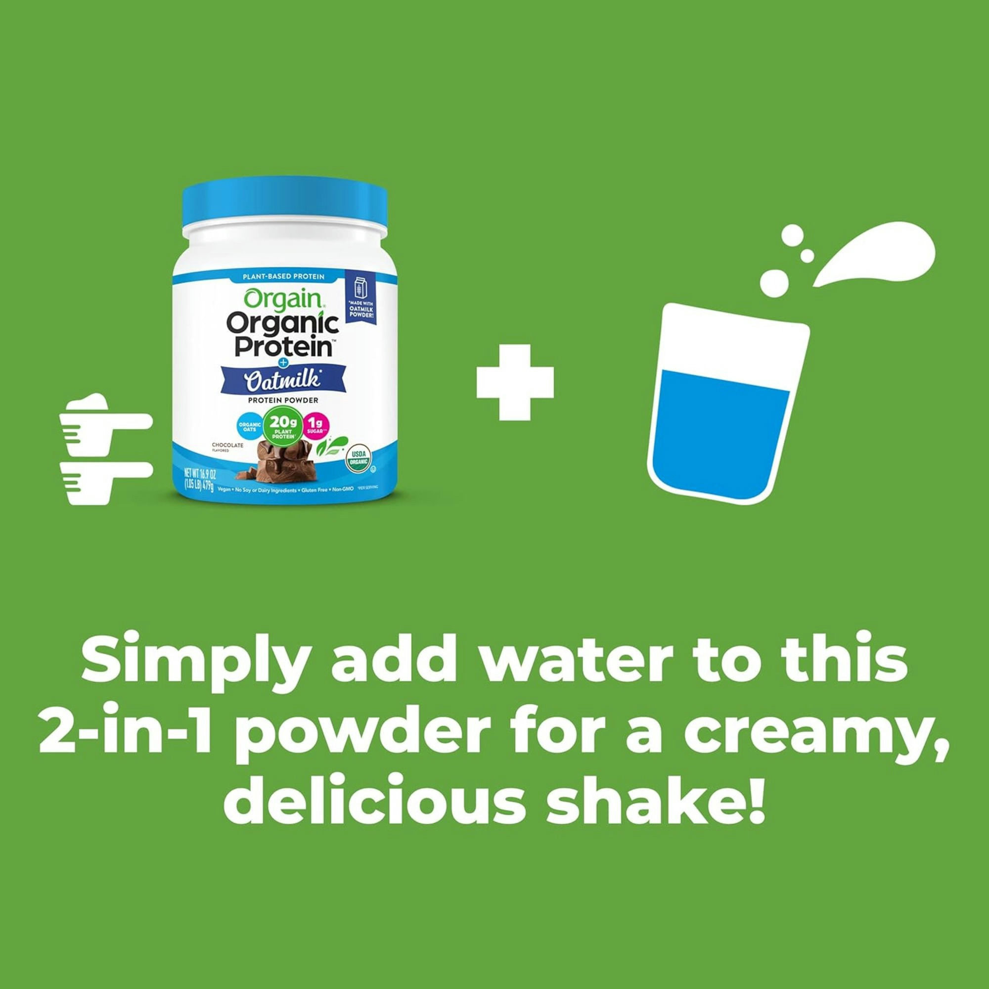 Orgain Organic Protein + Oatmilk Plant Based Protein Powder