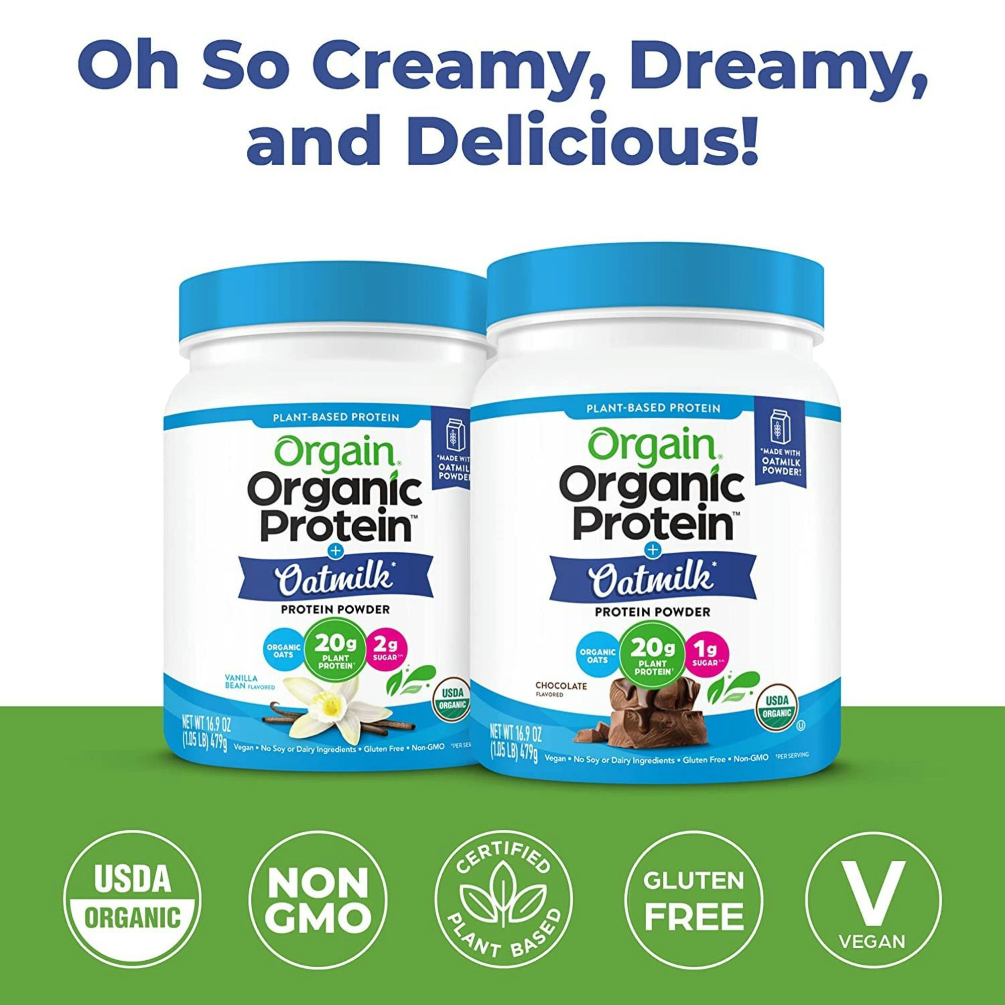 Orgain Organic Protein + Oatmilk Plant Based Protein Powder