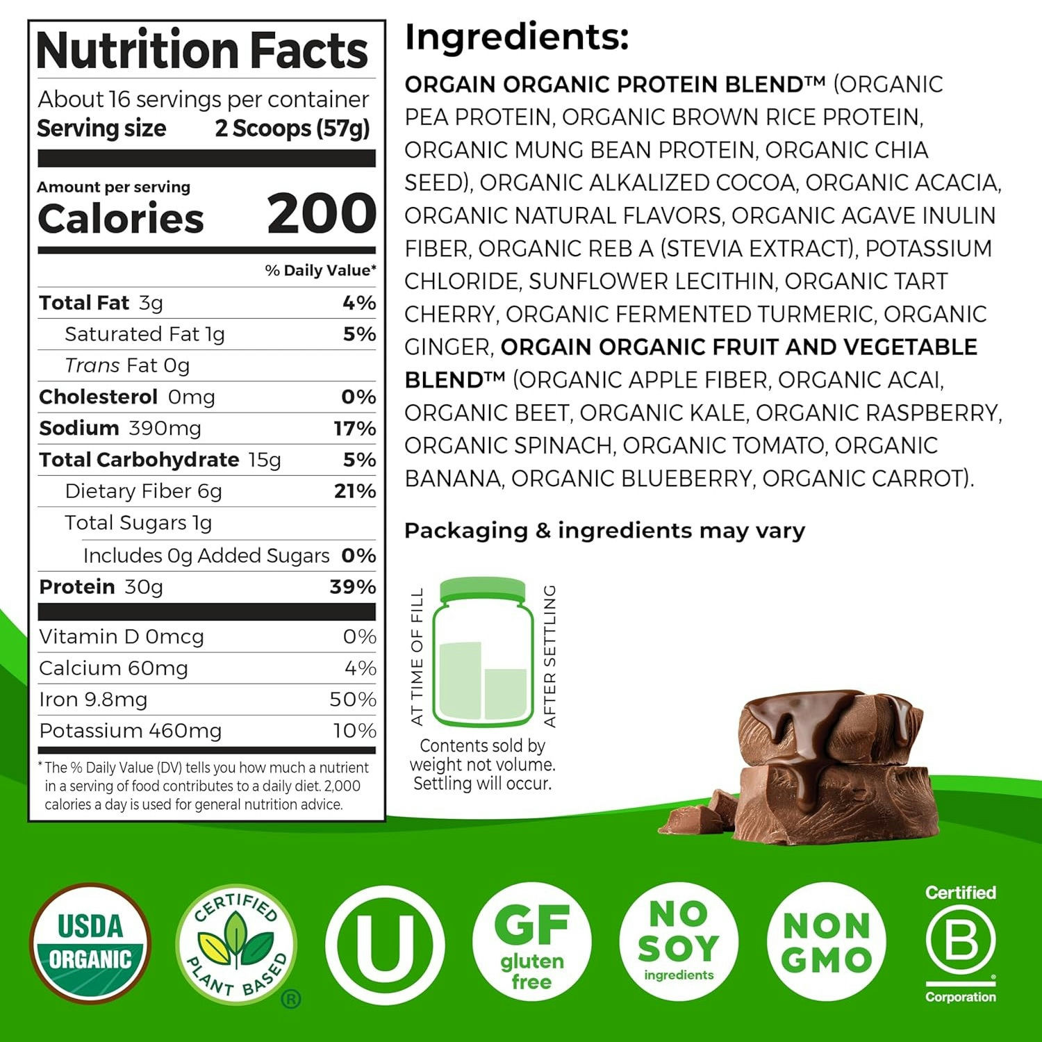 Orgain 30g Organic Plant Protein Powder