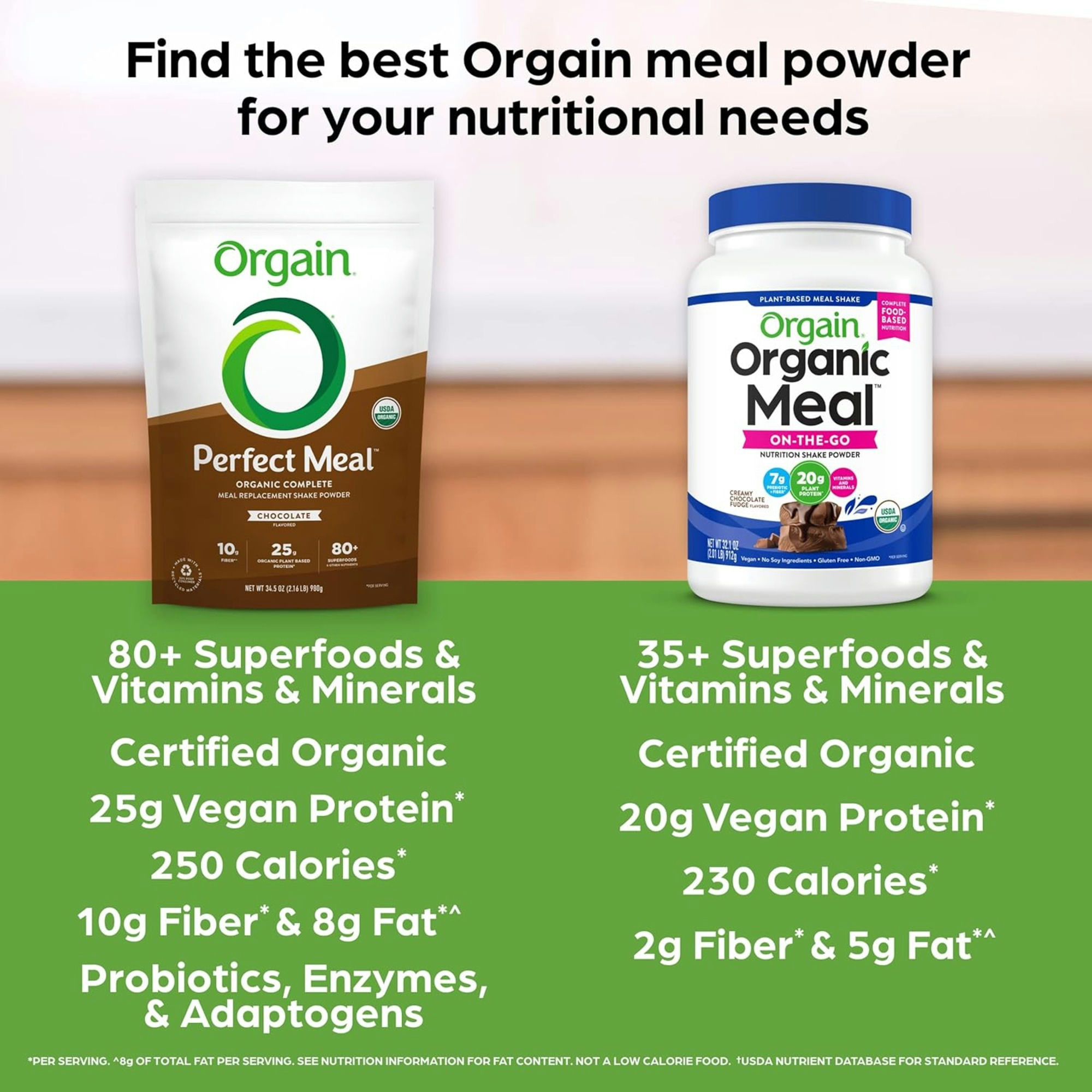 Orgain Perfect Meal Organic Meal Replacement Shake Powder