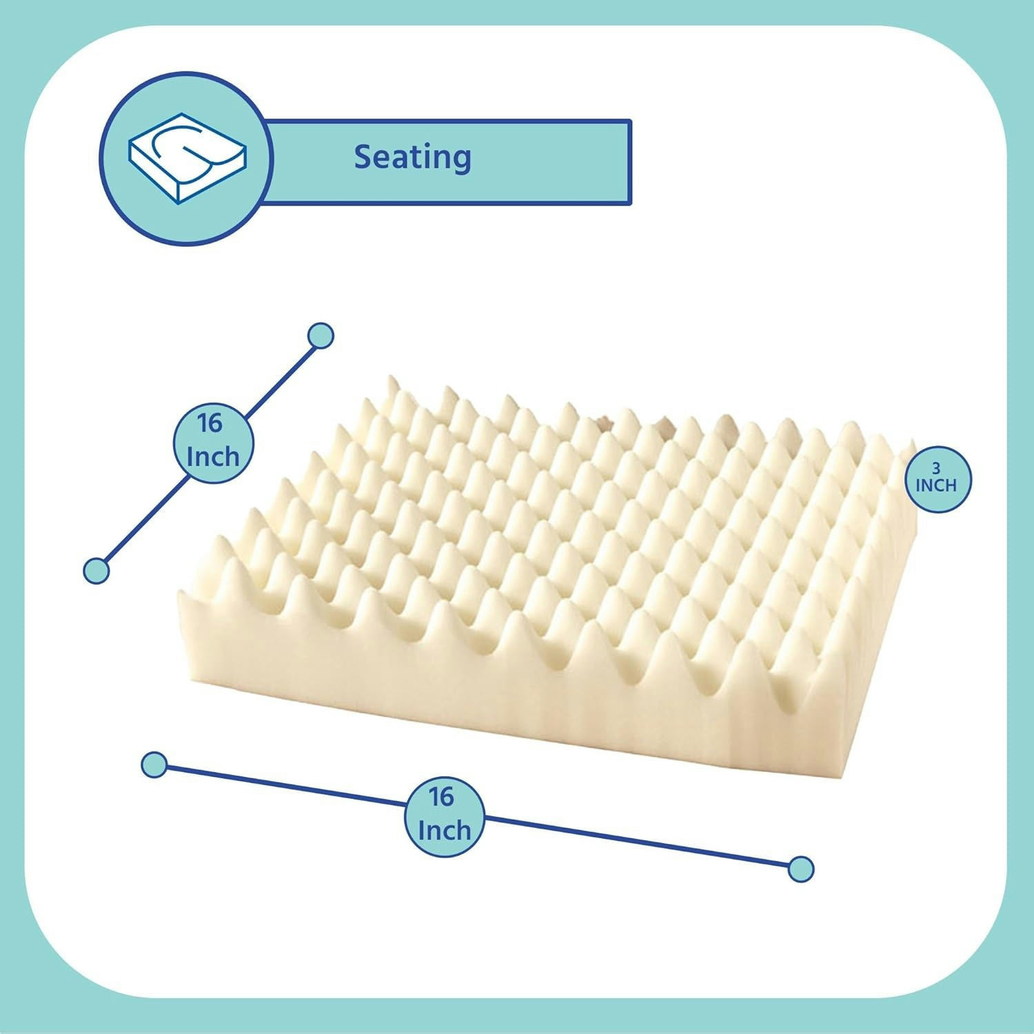 Span America Eggcrate Foam Seat Cushion