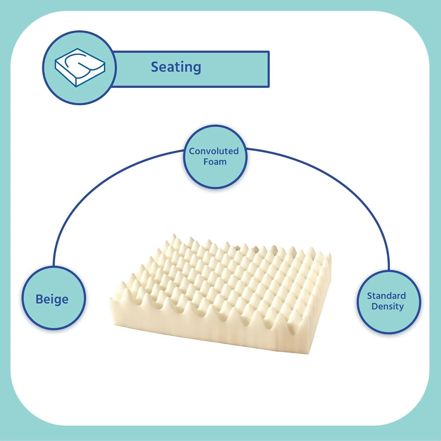 Span America Eggcrate Foam Seat Cushion